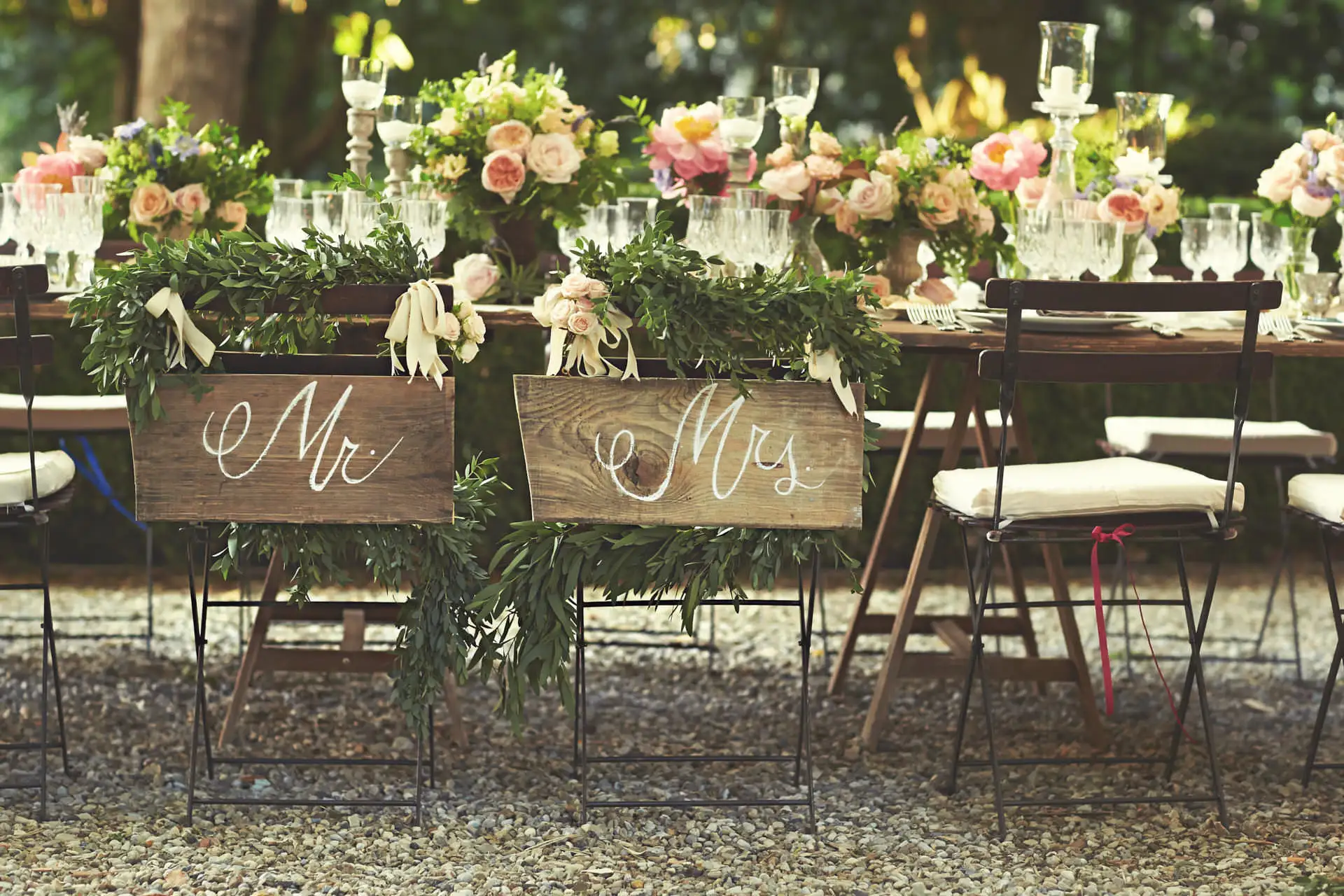 italy wedding reception decor