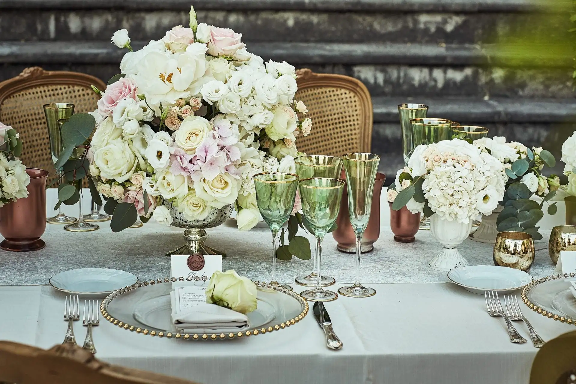 italy wedding reception decor