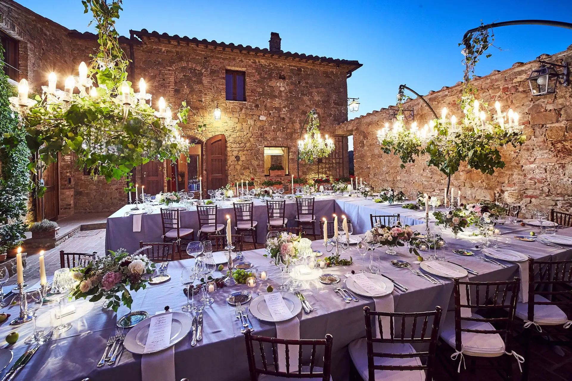 italy wedding reception decor