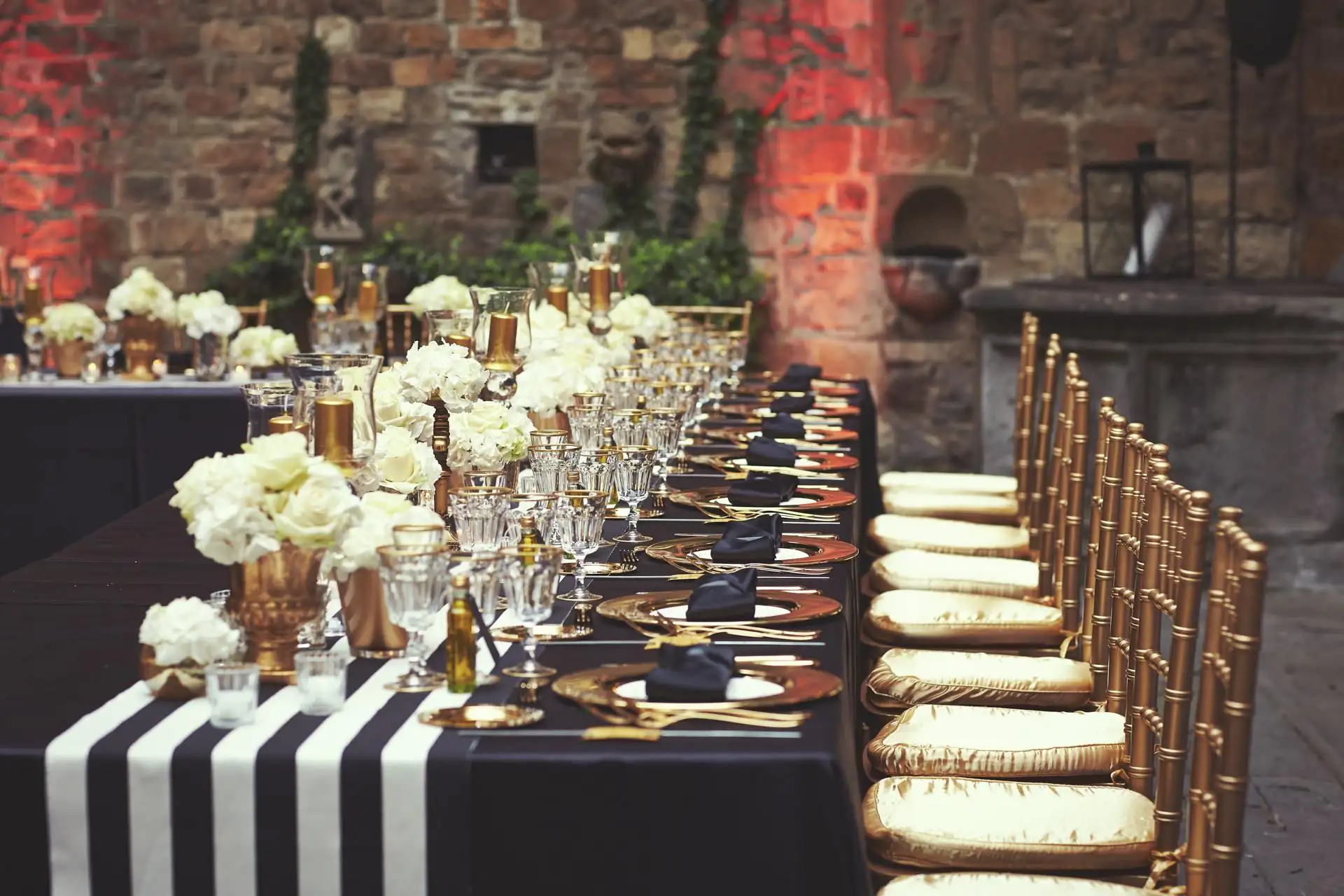 italy wedding reception decor