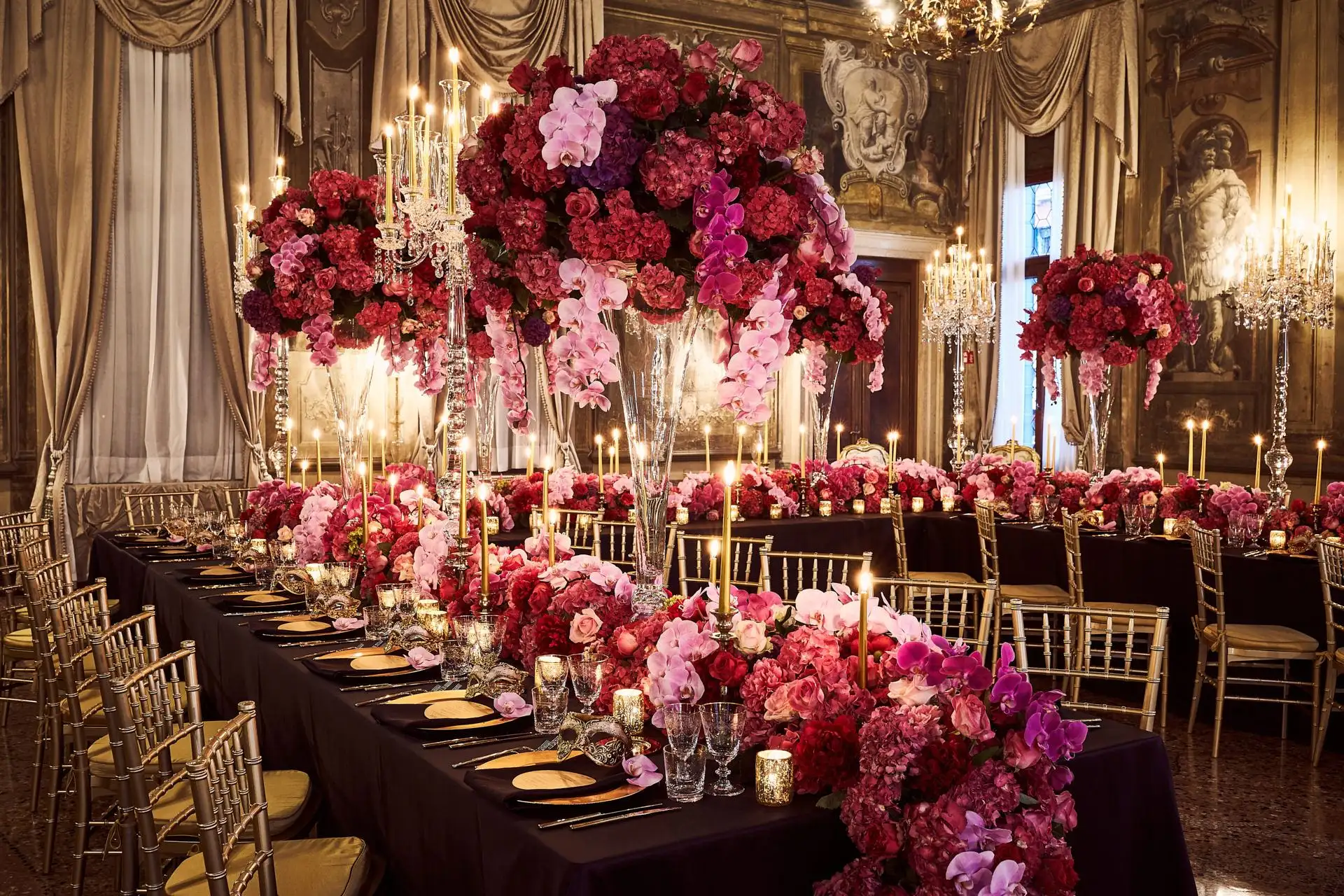 italy wedding reception decor