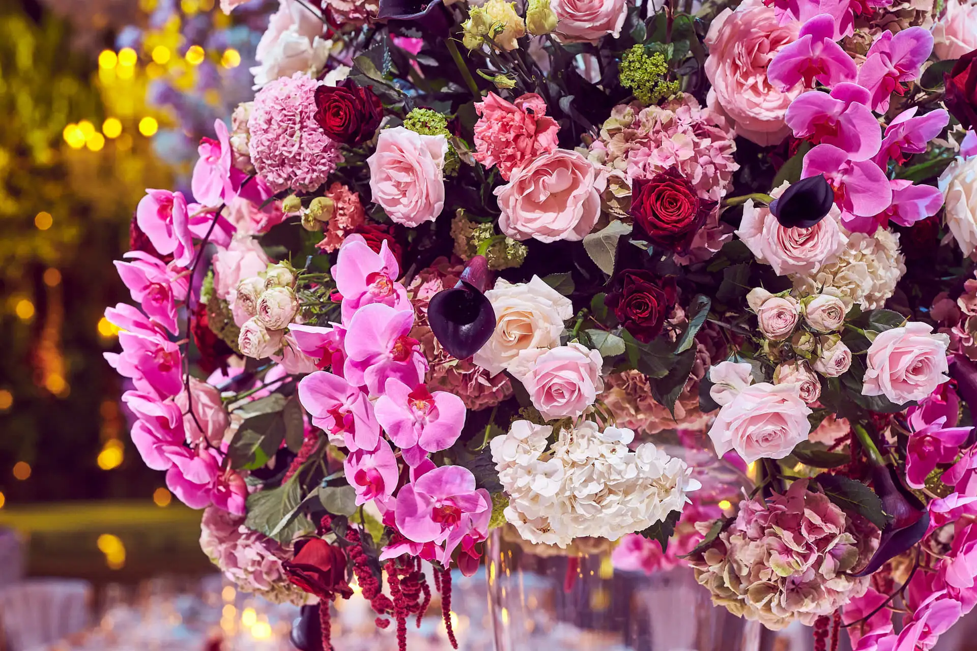 italy wedding reception decor