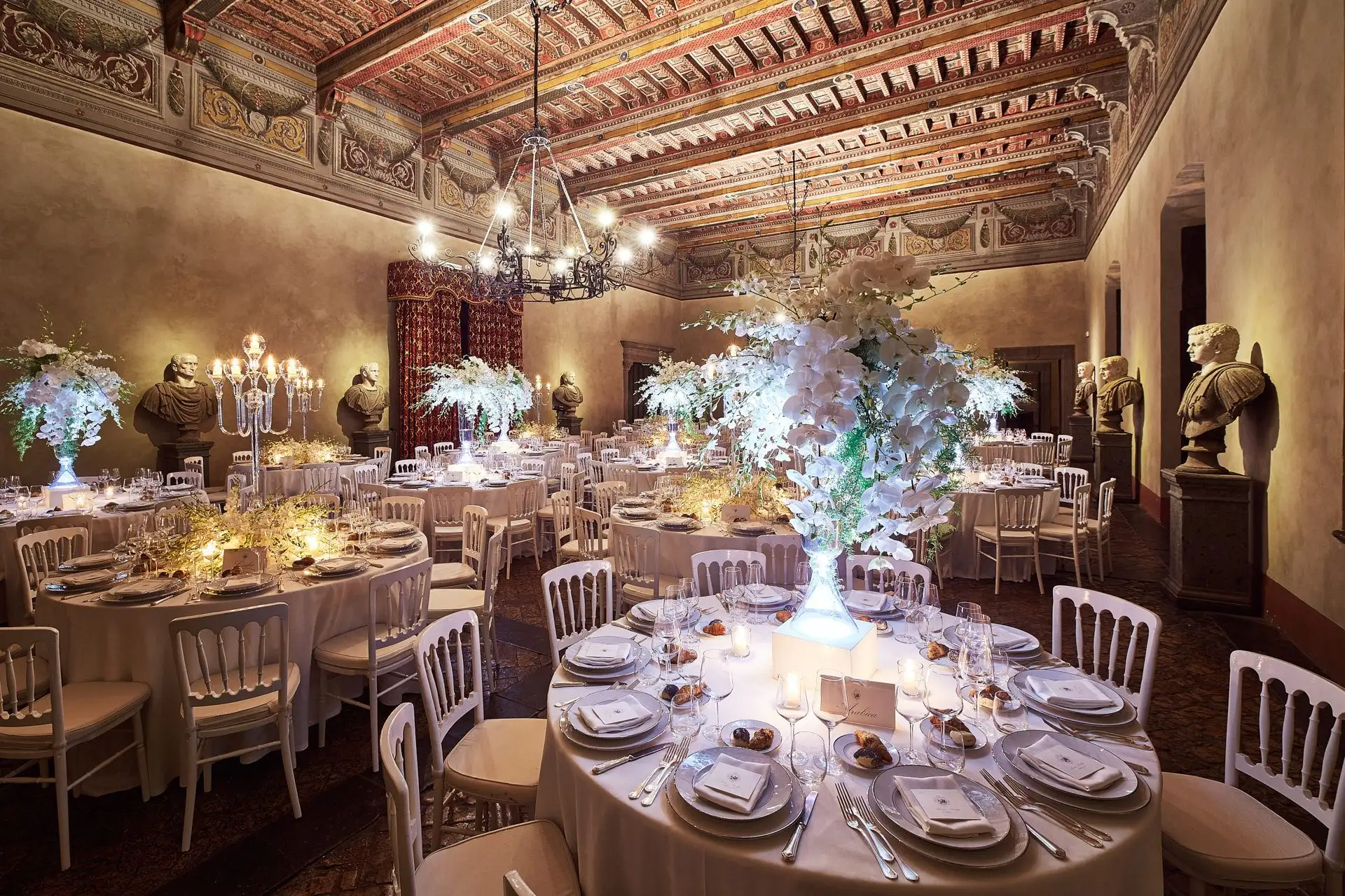 italy wedding reception decor