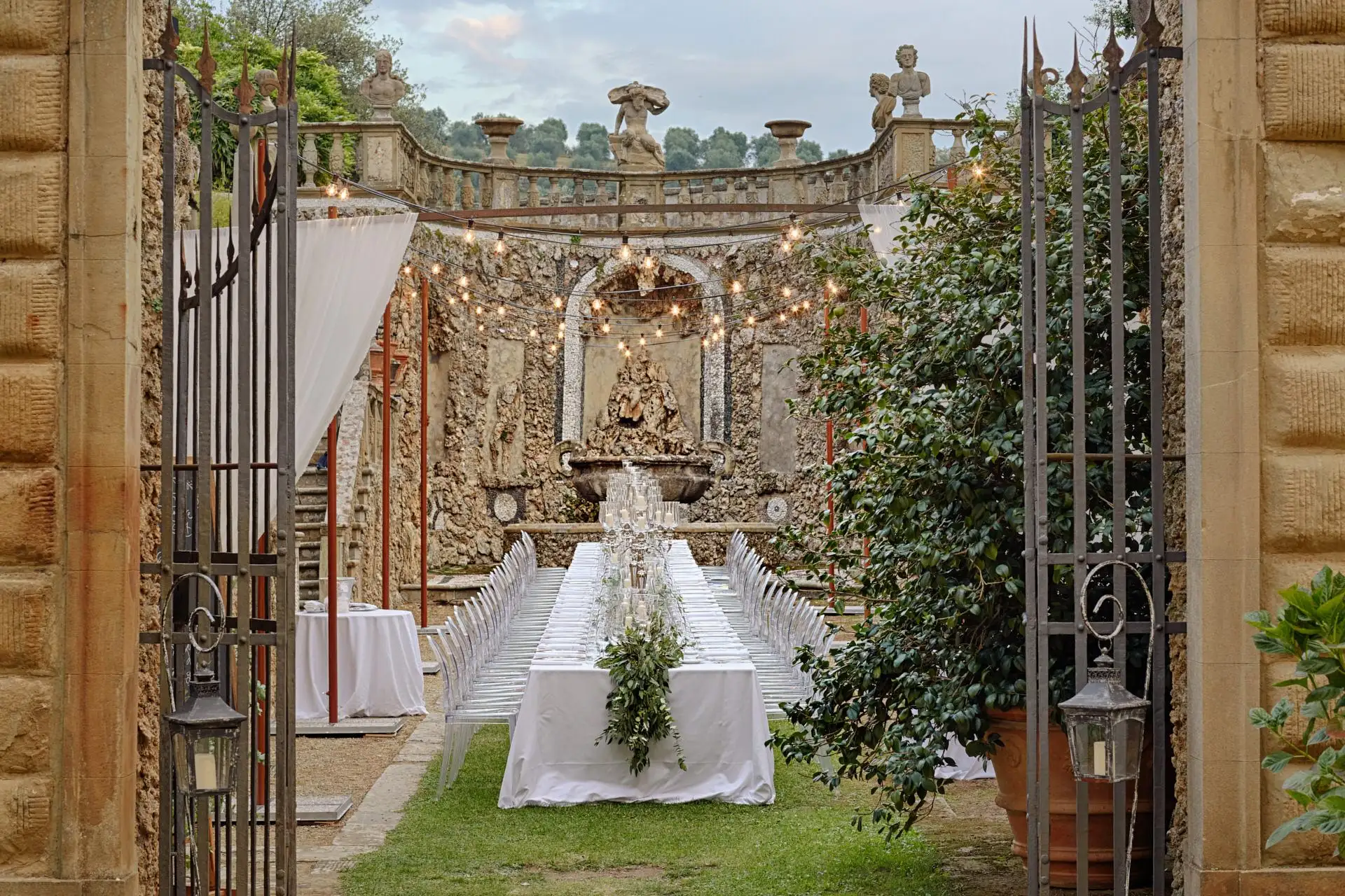 italy wedding reception decor