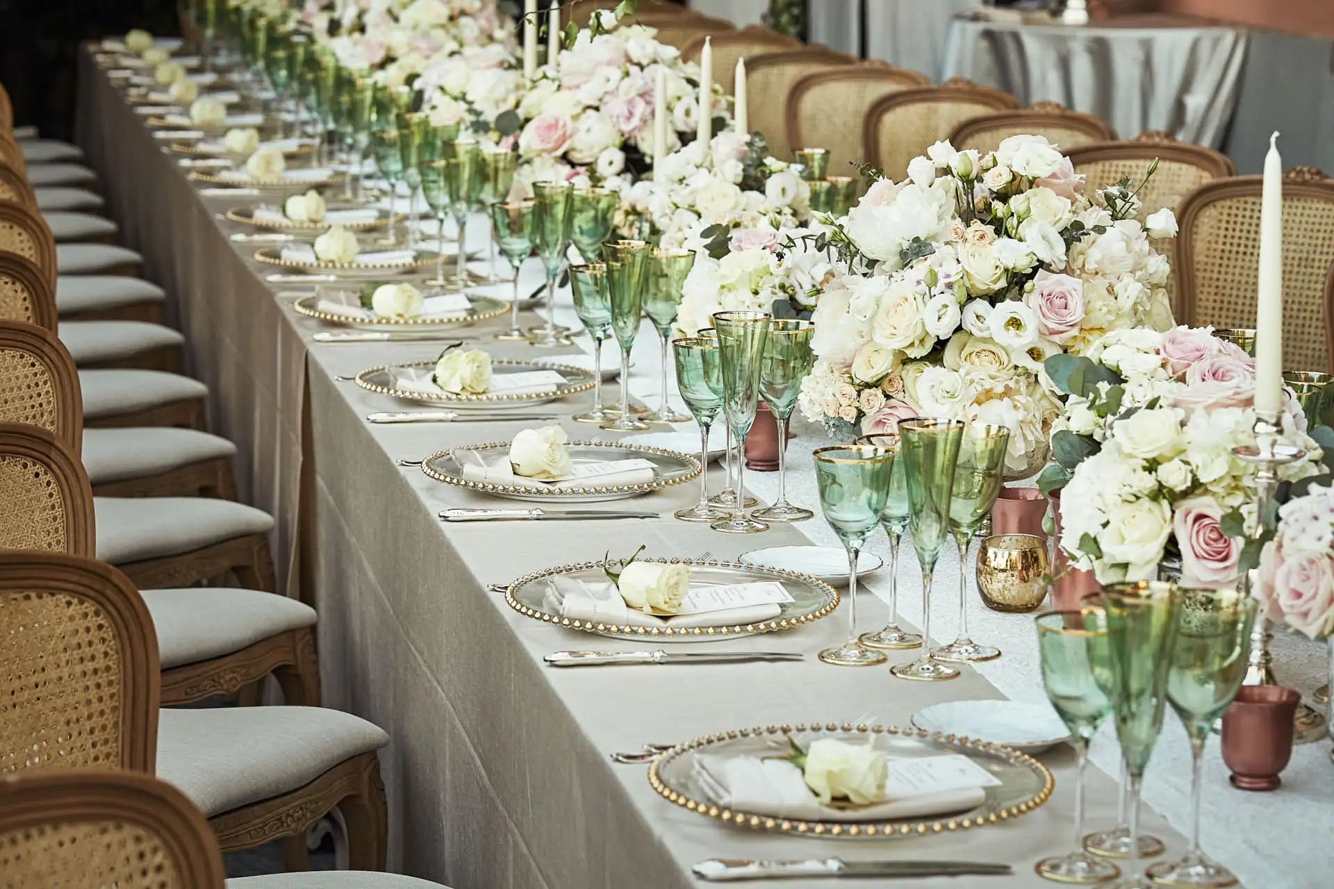 italy wedding reception decor