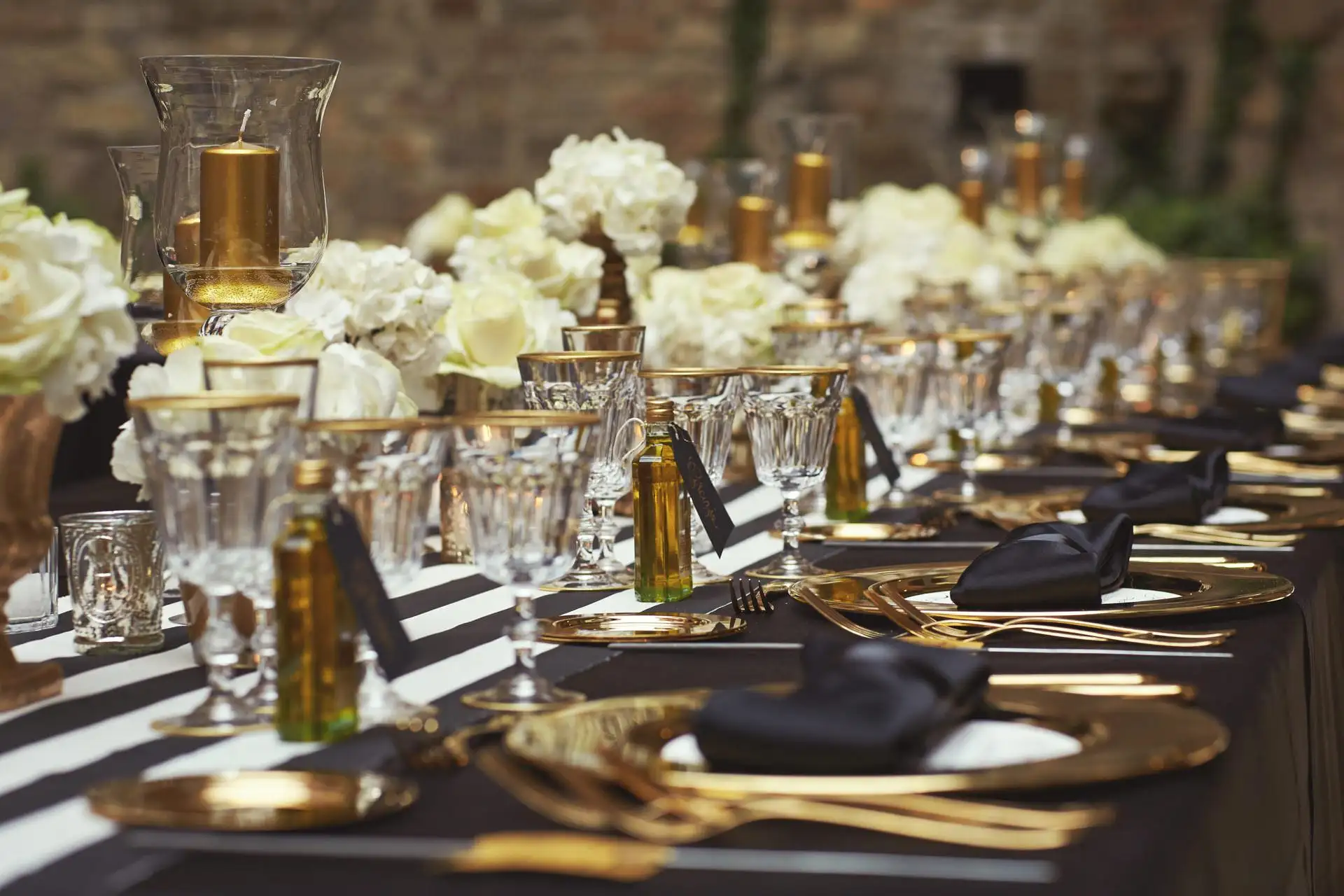 italy wedding reception decor