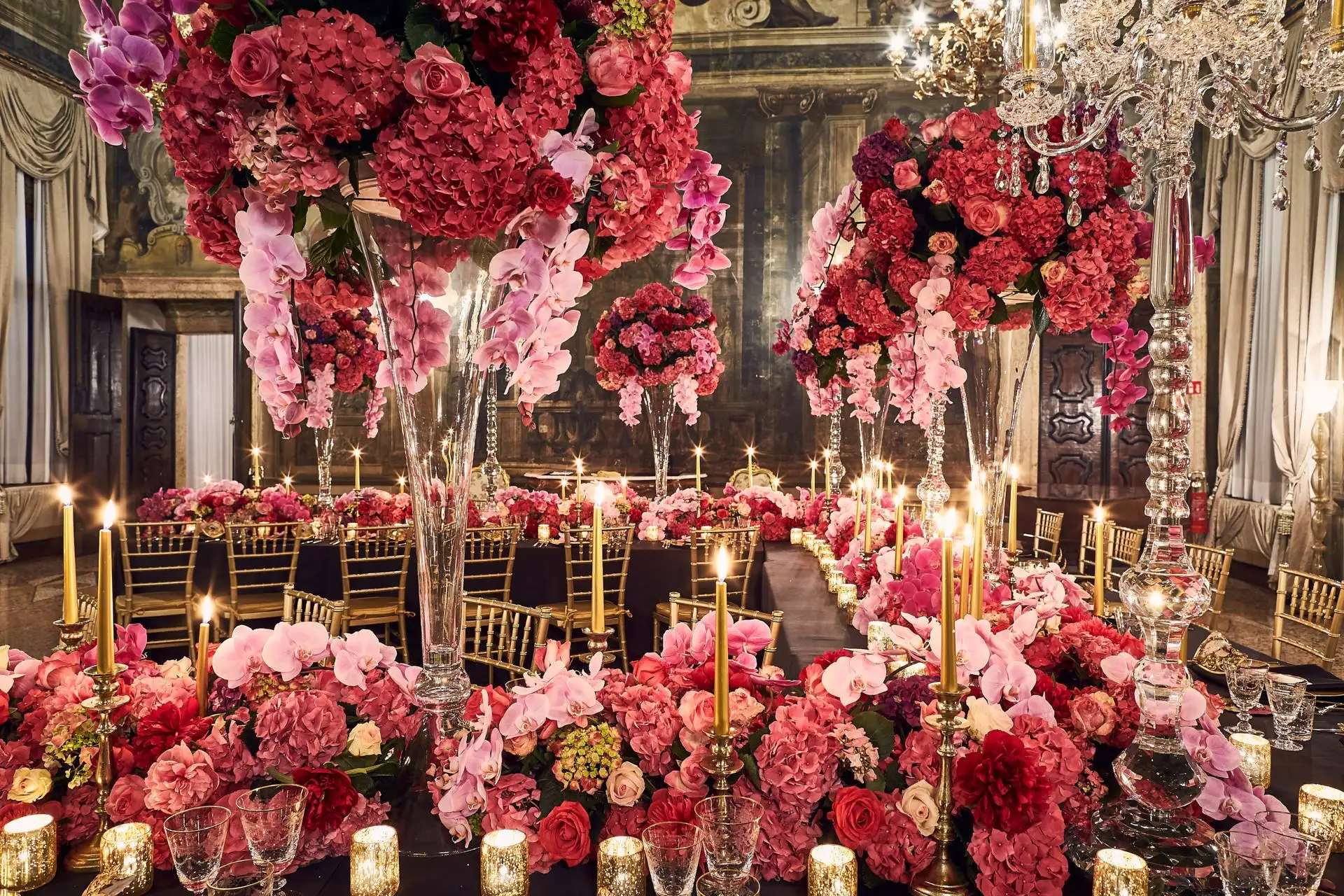 italy wedding reception decor