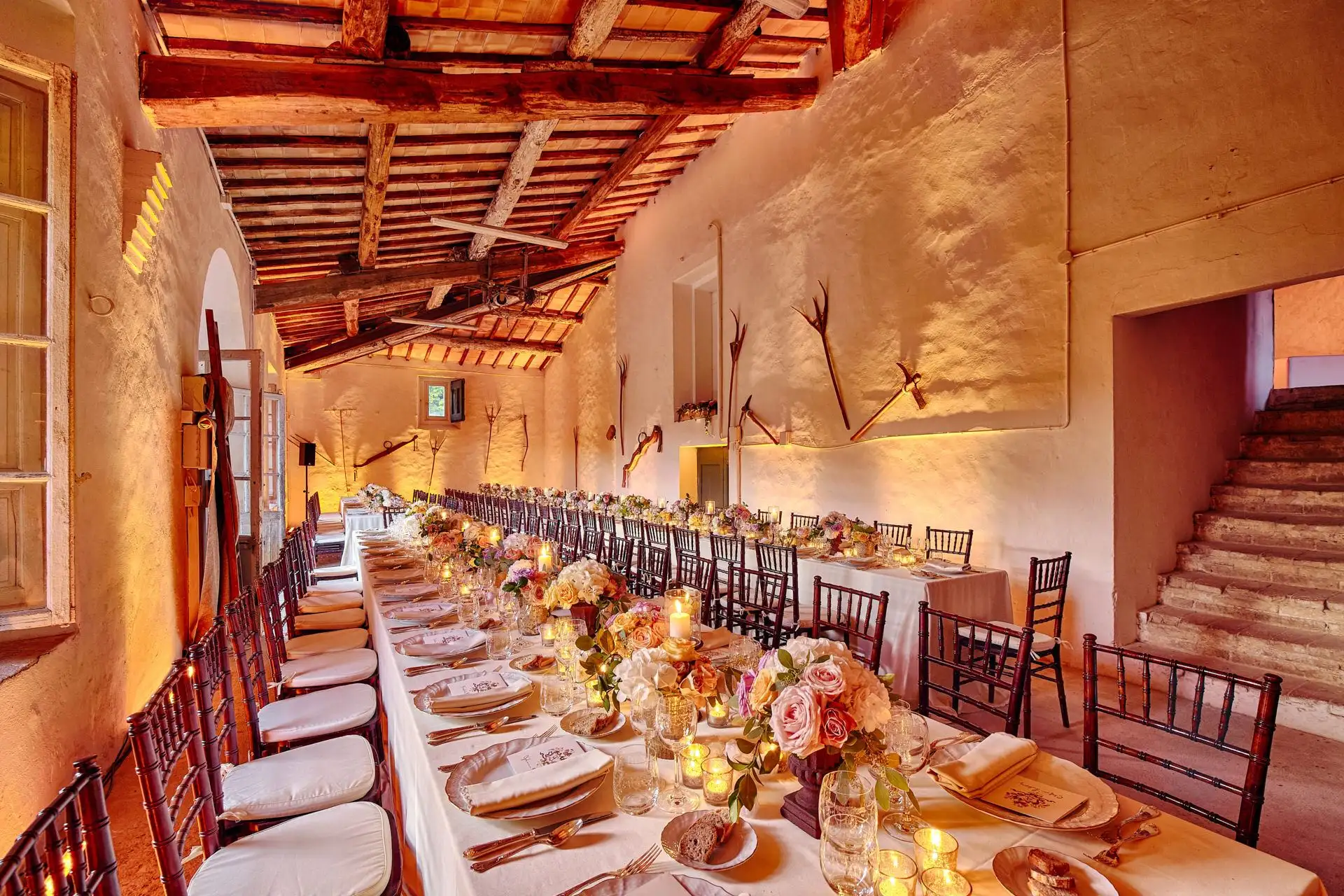 italy wedding reception decor