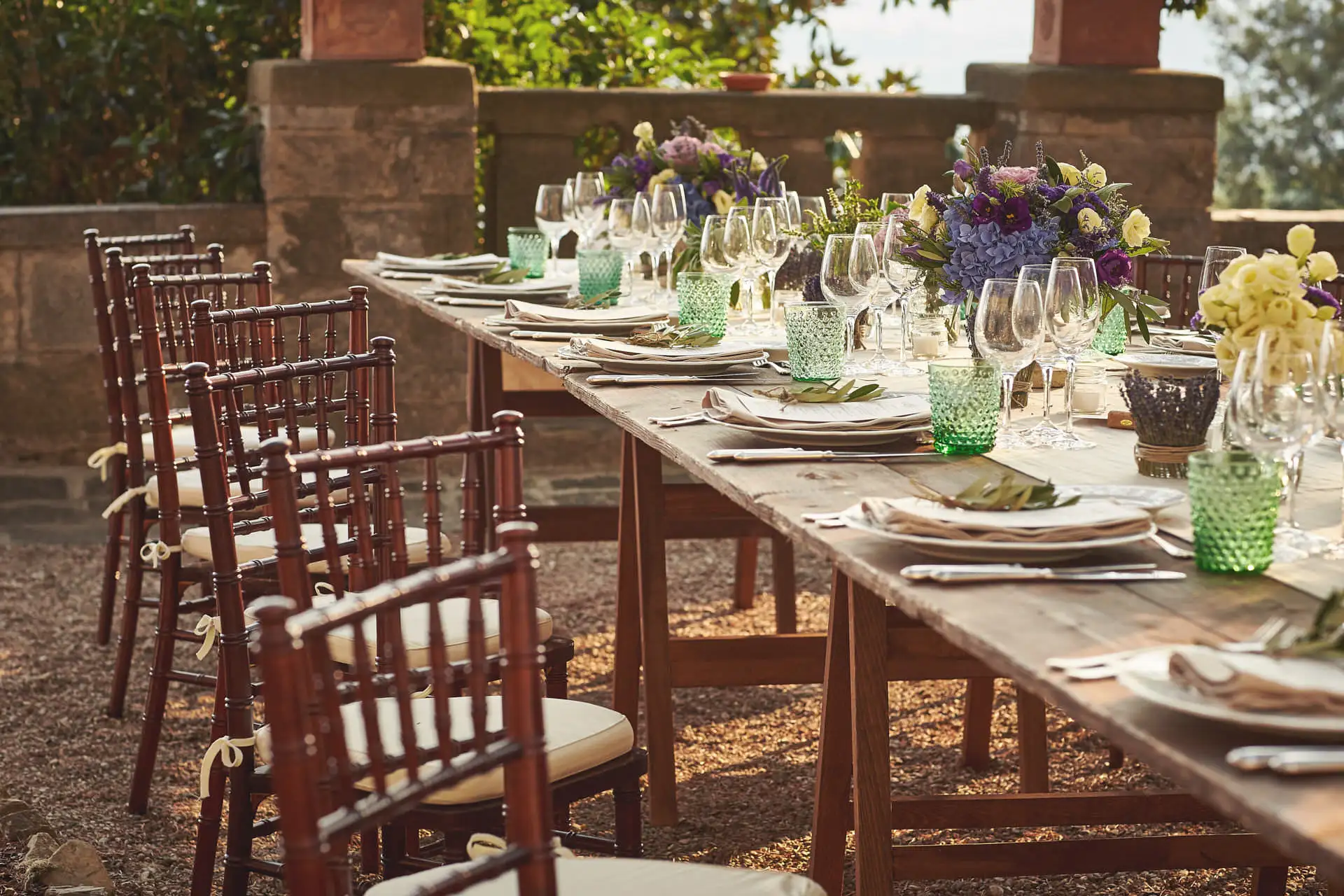 italy wedding reception decor