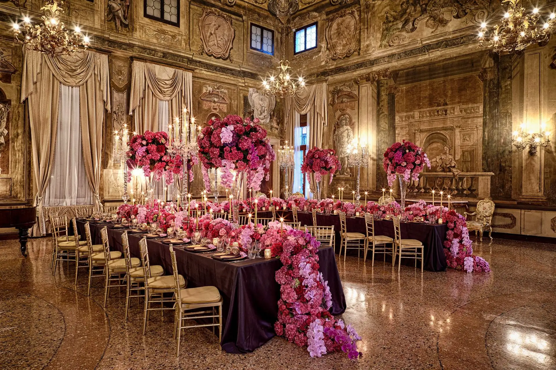 italy wedding reception decor