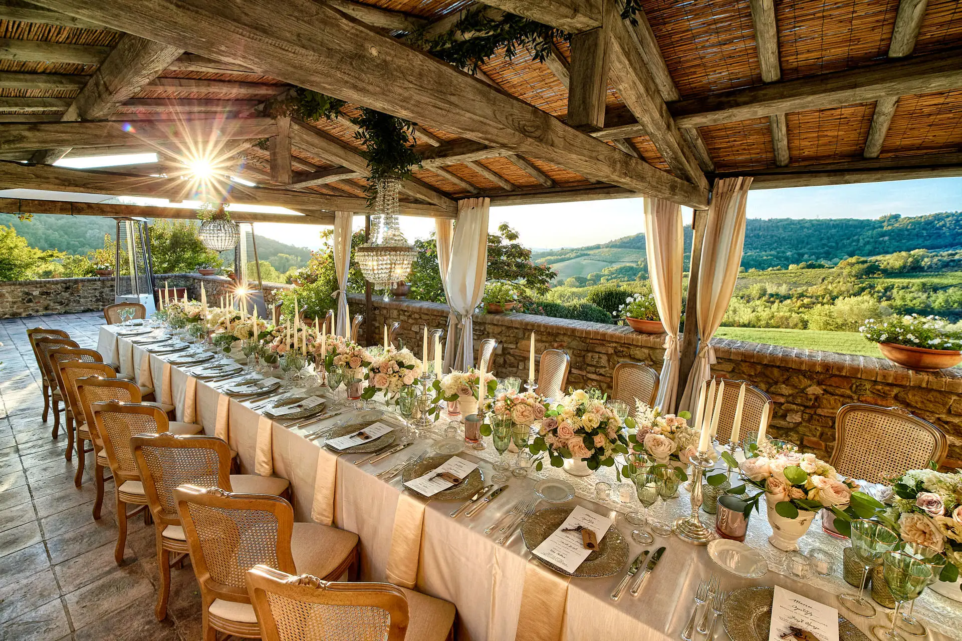 italy wedding reception decor