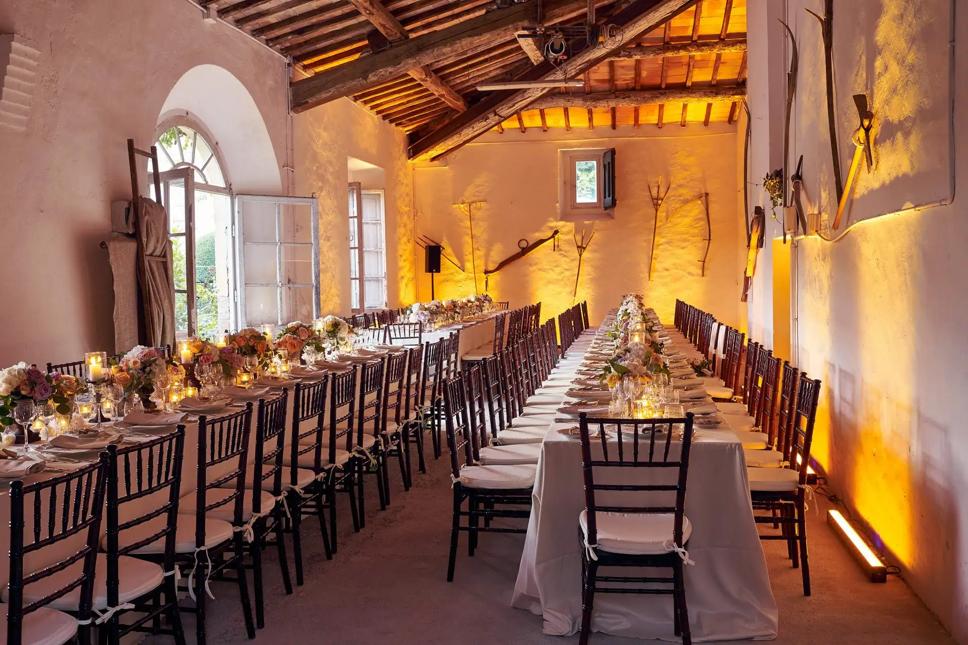 italy wedding reception decor