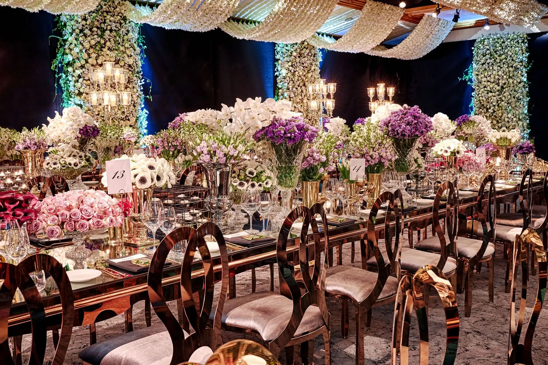 italy wedding reception decor