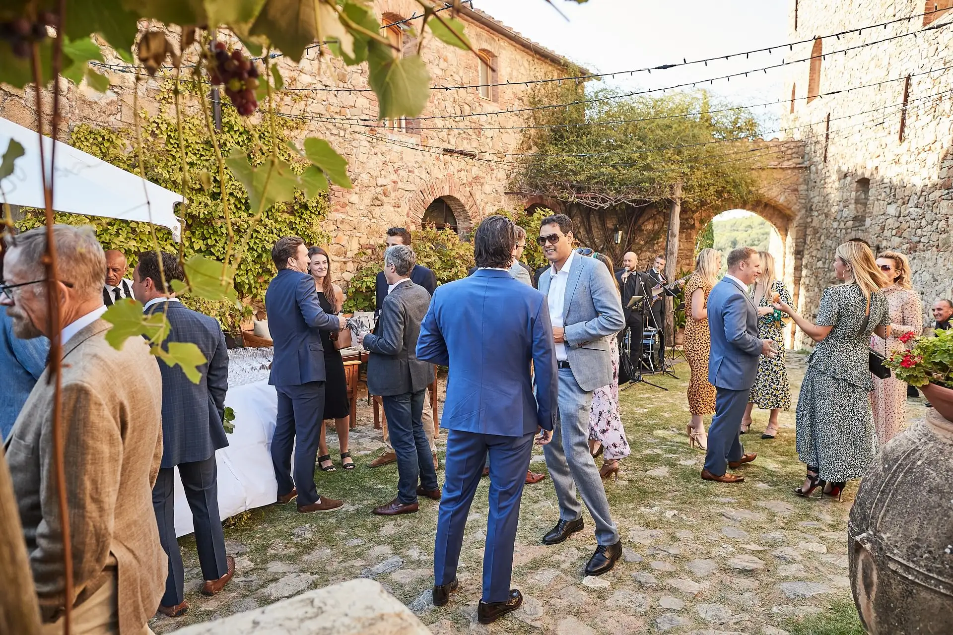 castello di vicarello wedding welcome dinner
