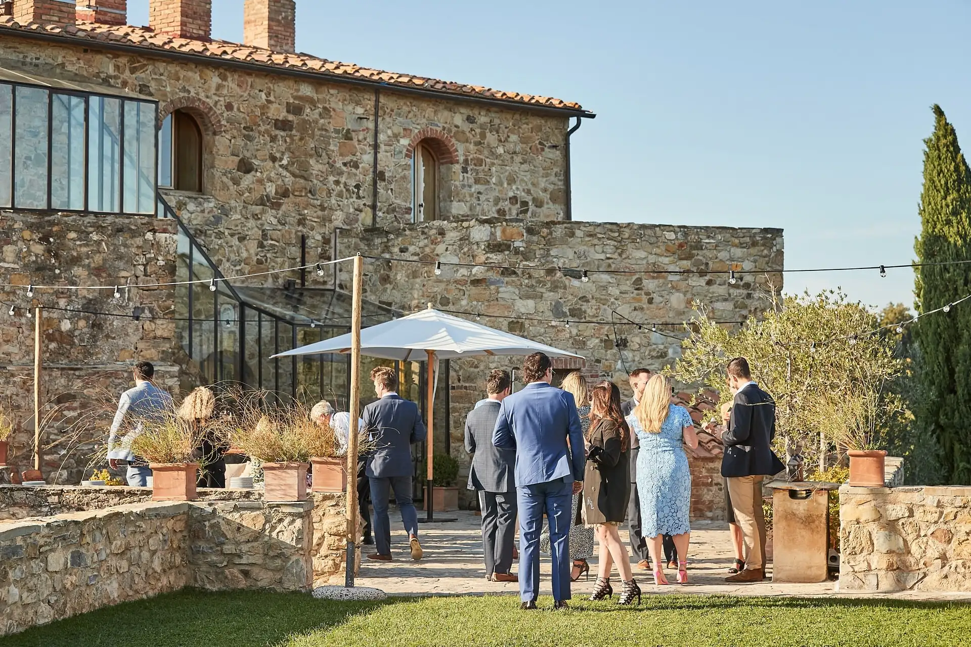 castello di vicarello wedding welcome dinner