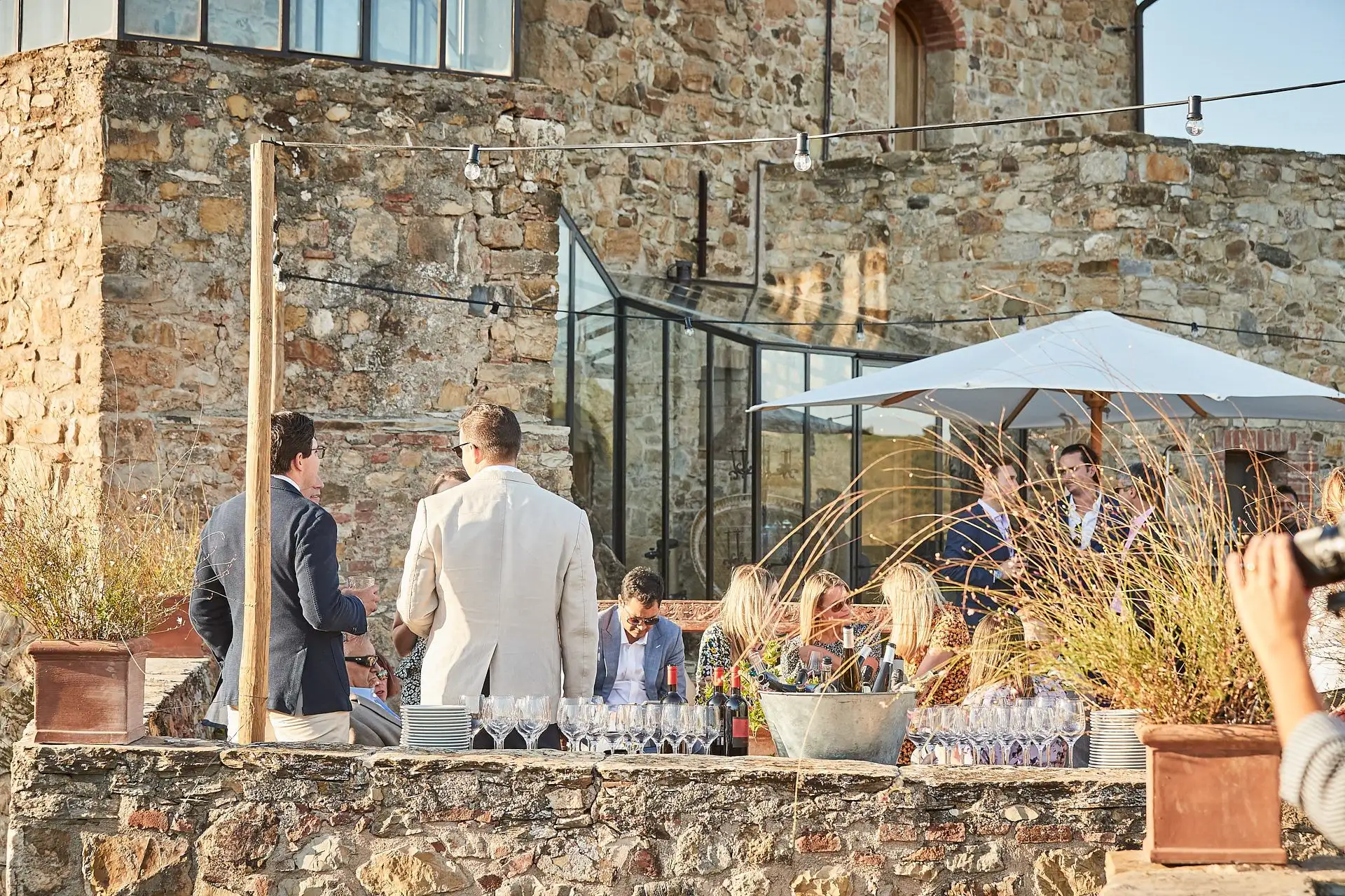 castello di vicarello wedding welcome dinner