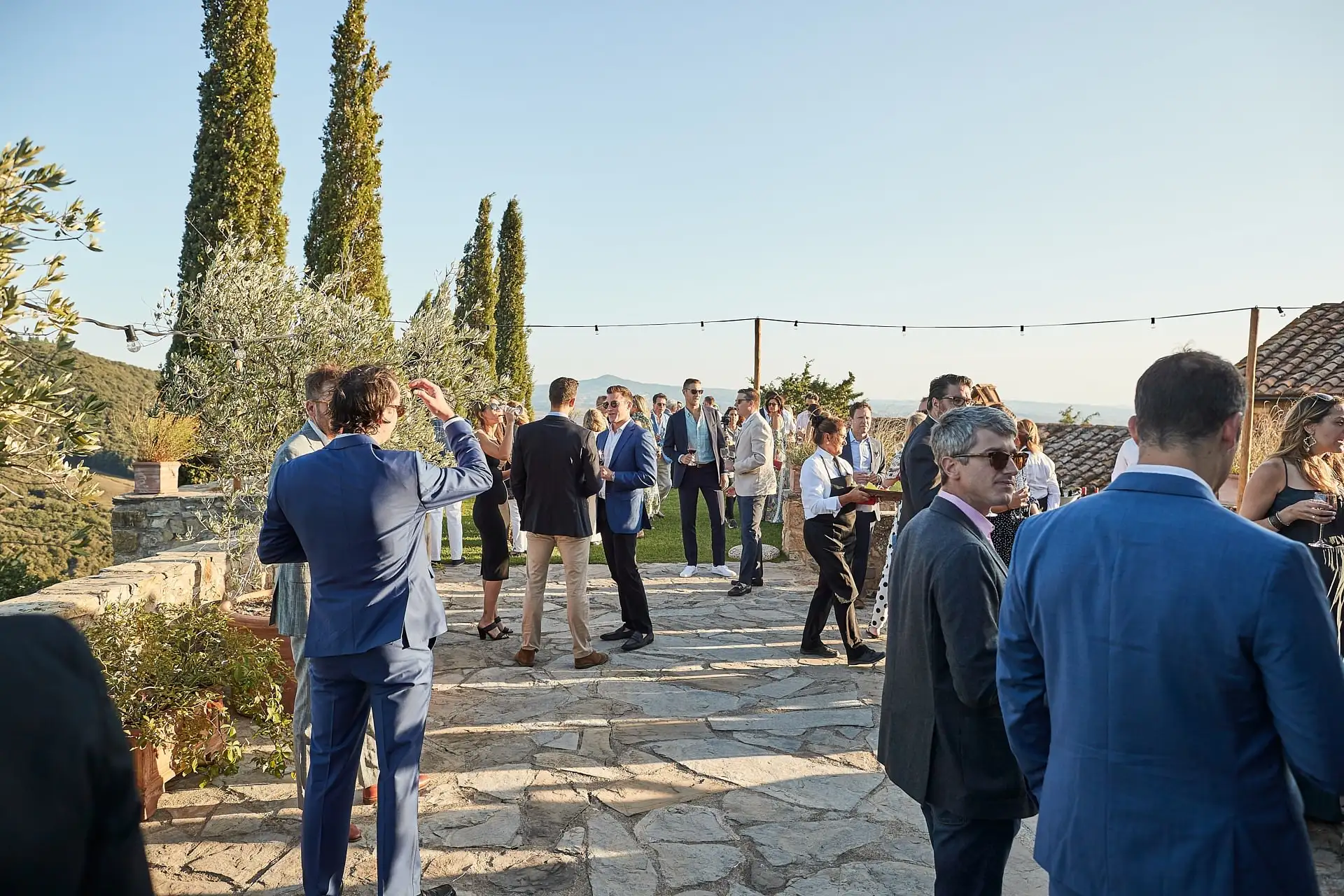 castello di vicarello wedding welcome dinner