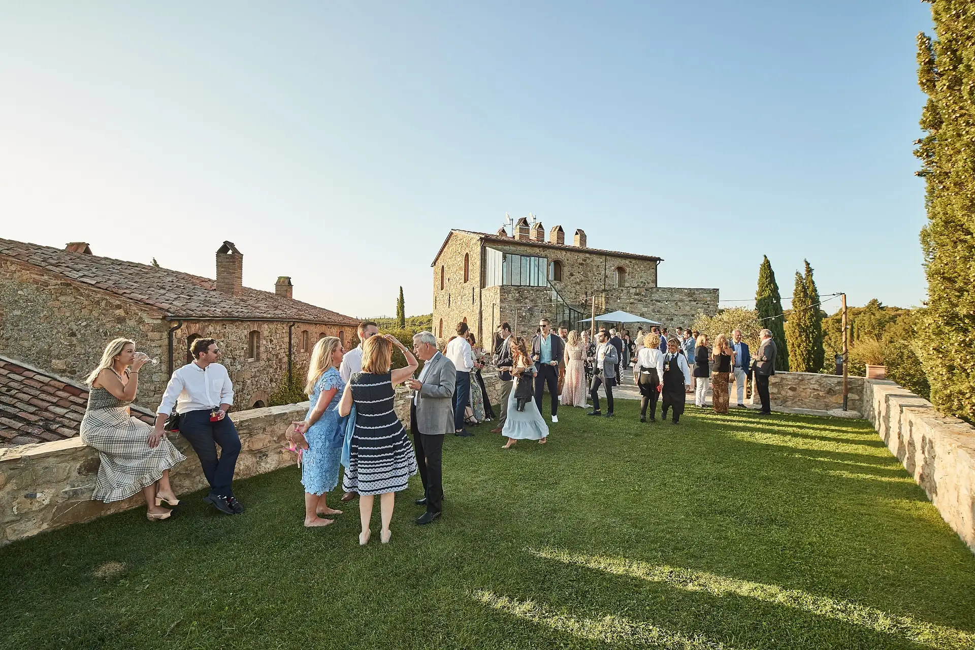 castello di vicarello wedding welcome dinner
