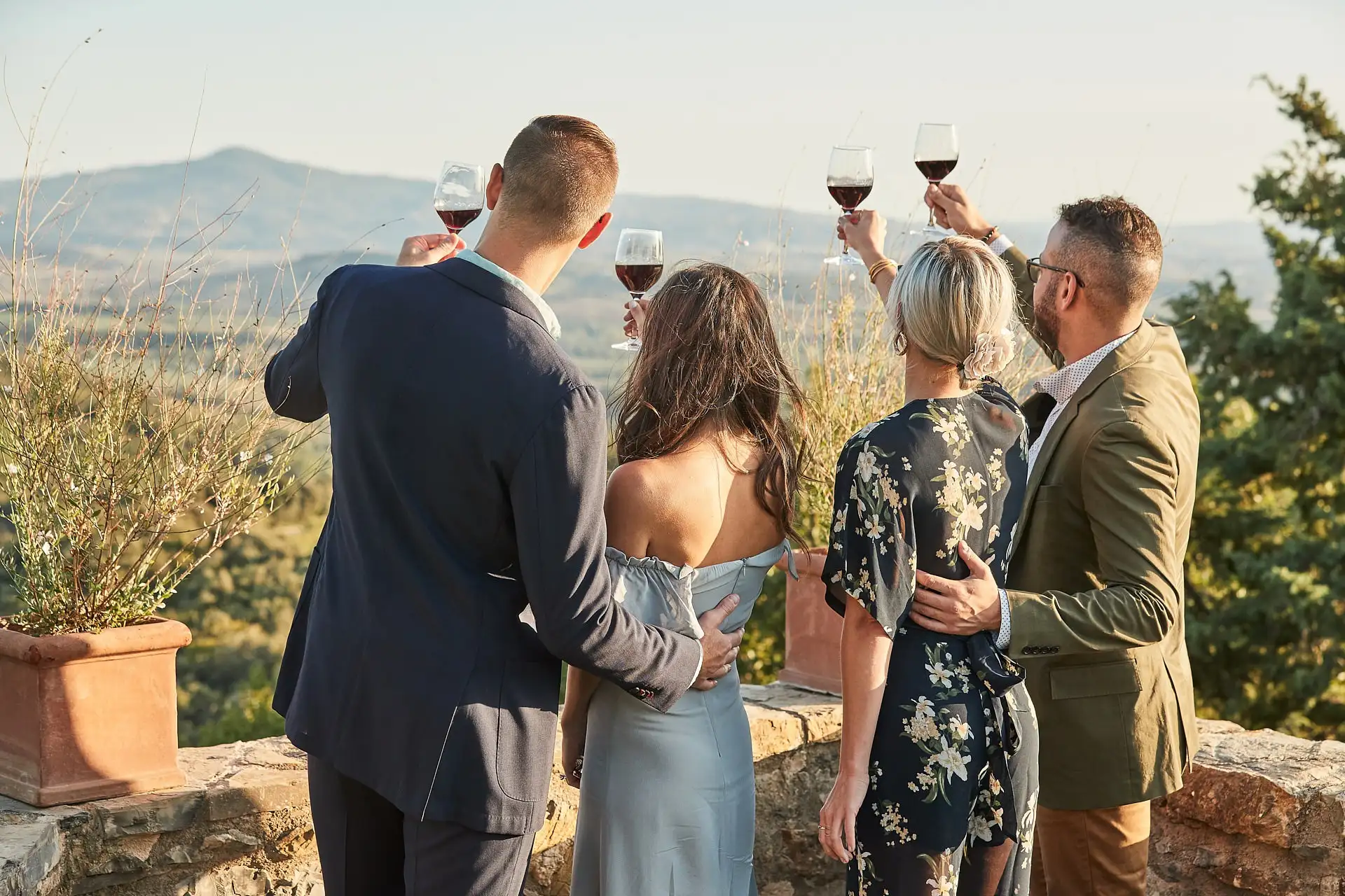 castello di vicarello wedding welcome dinner