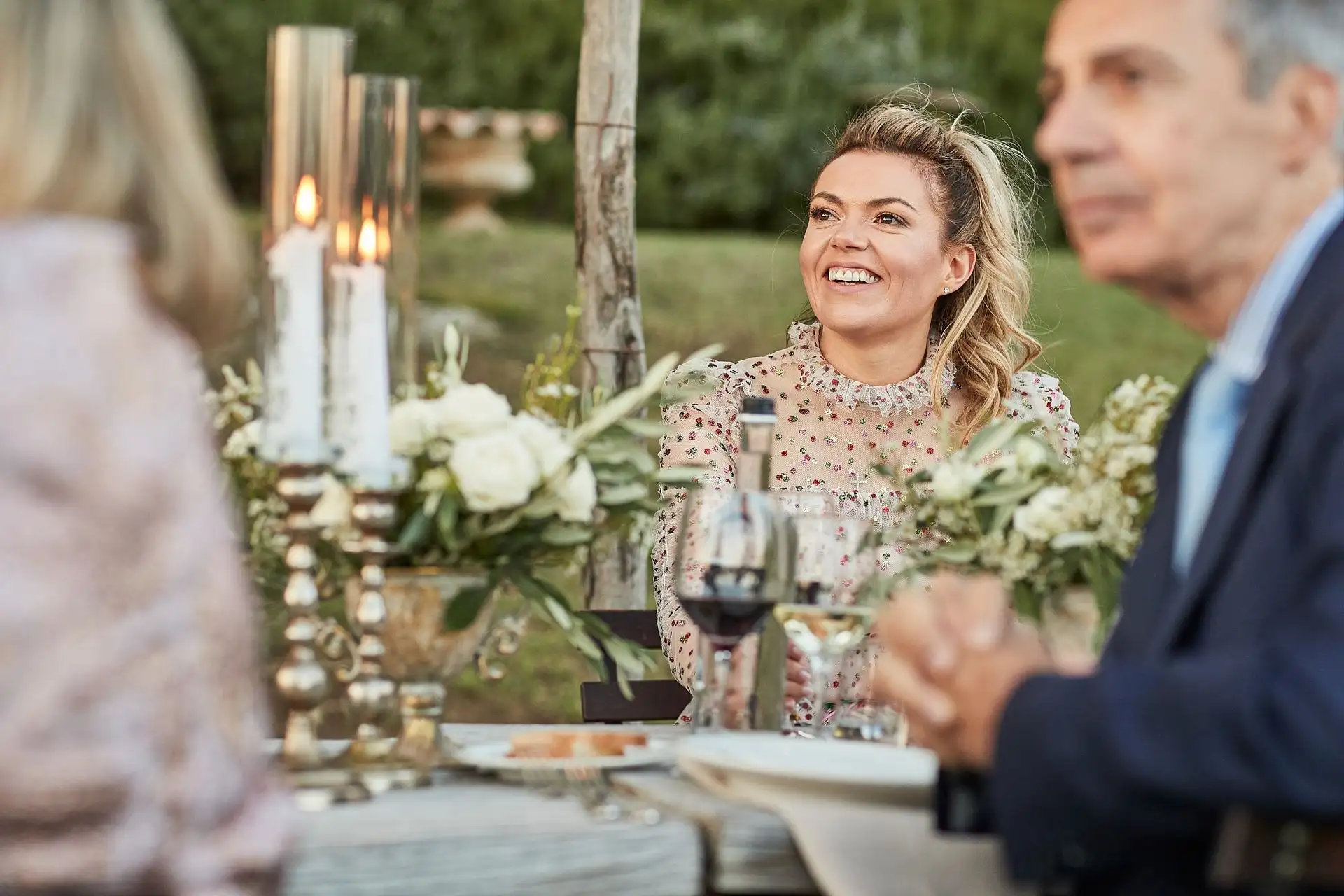 castello di vicarello wedding welcome dinner