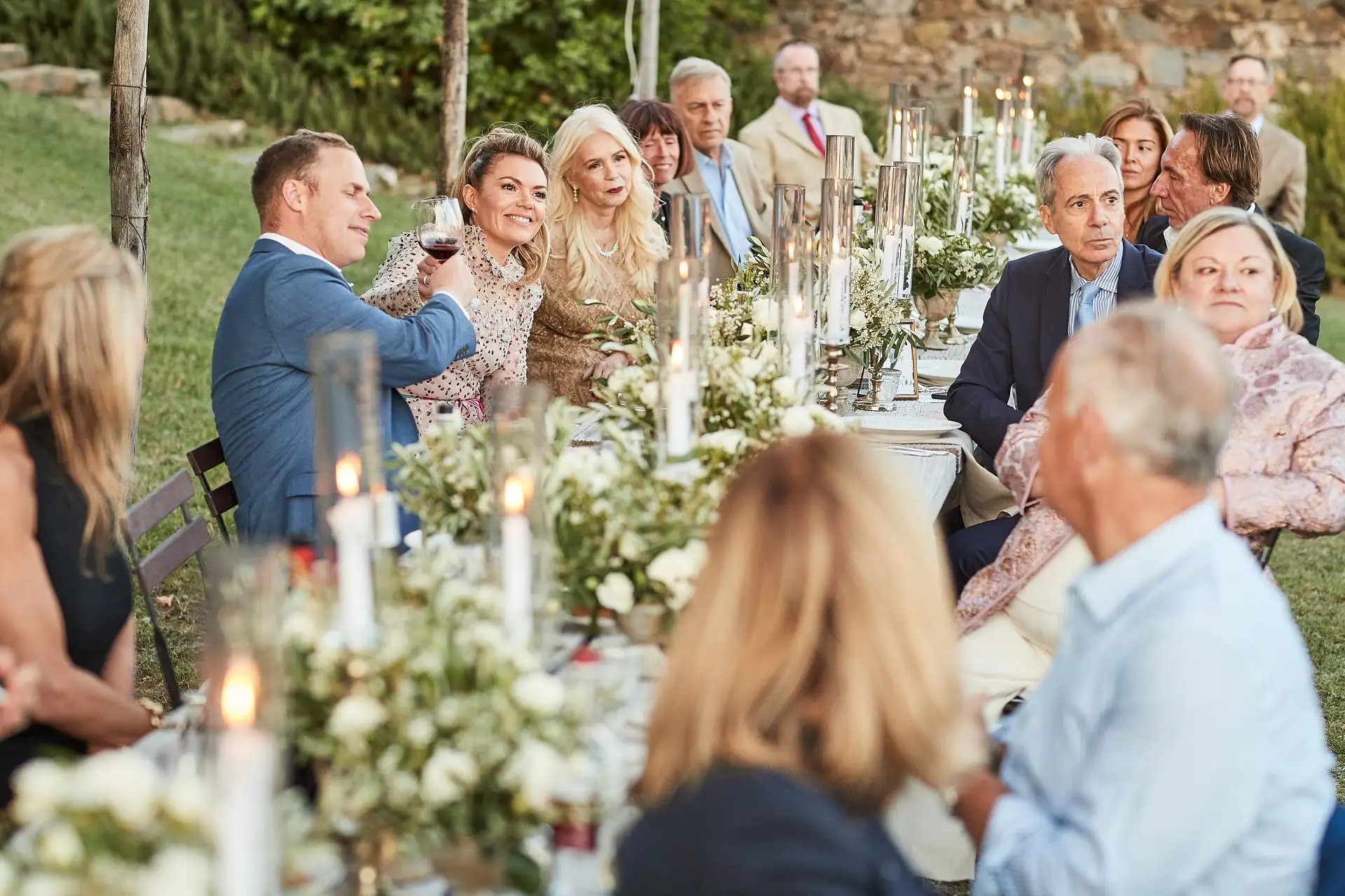castello di vicarello wedding welcome dinner