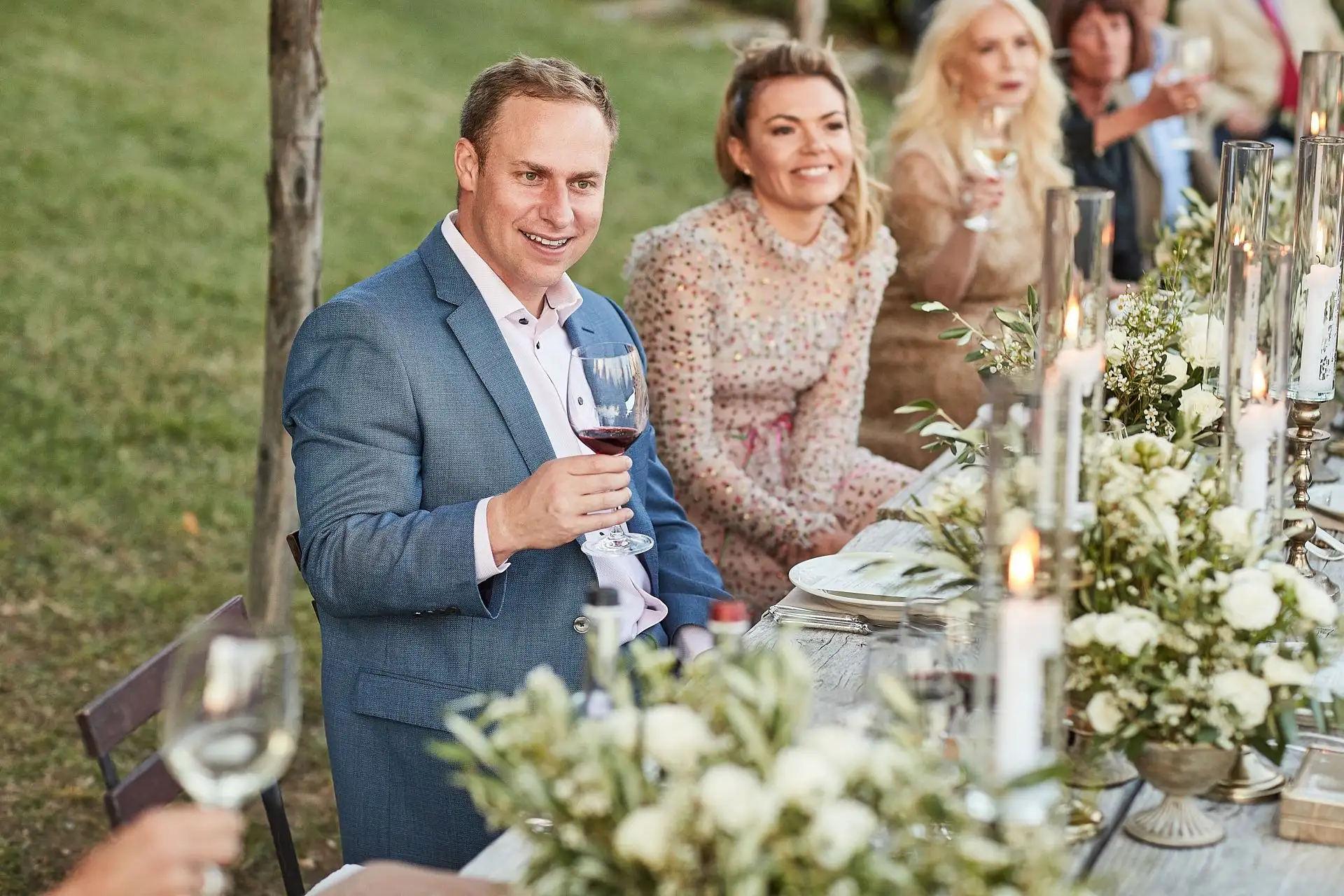 castello di vicarello wedding welcome dinner
