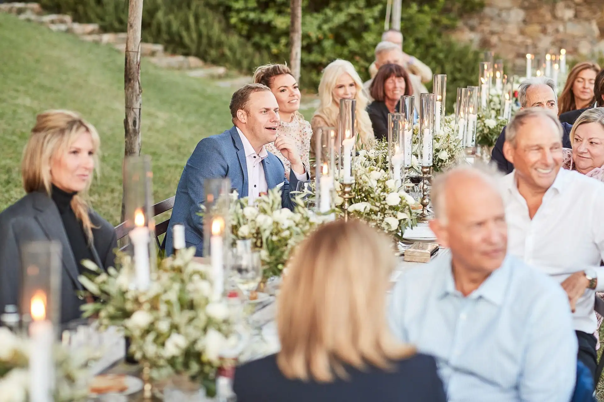 castello di vicarello wedding welcome dinner