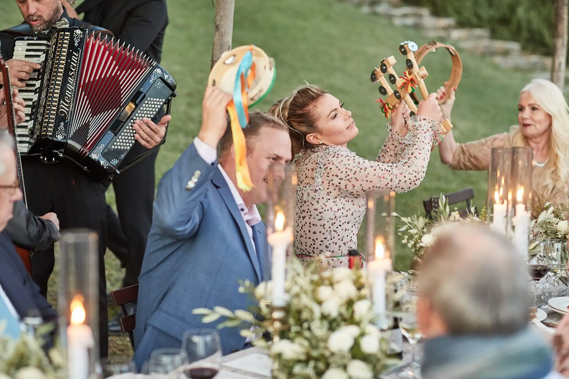 castello di vicarello wedding welcome dinner