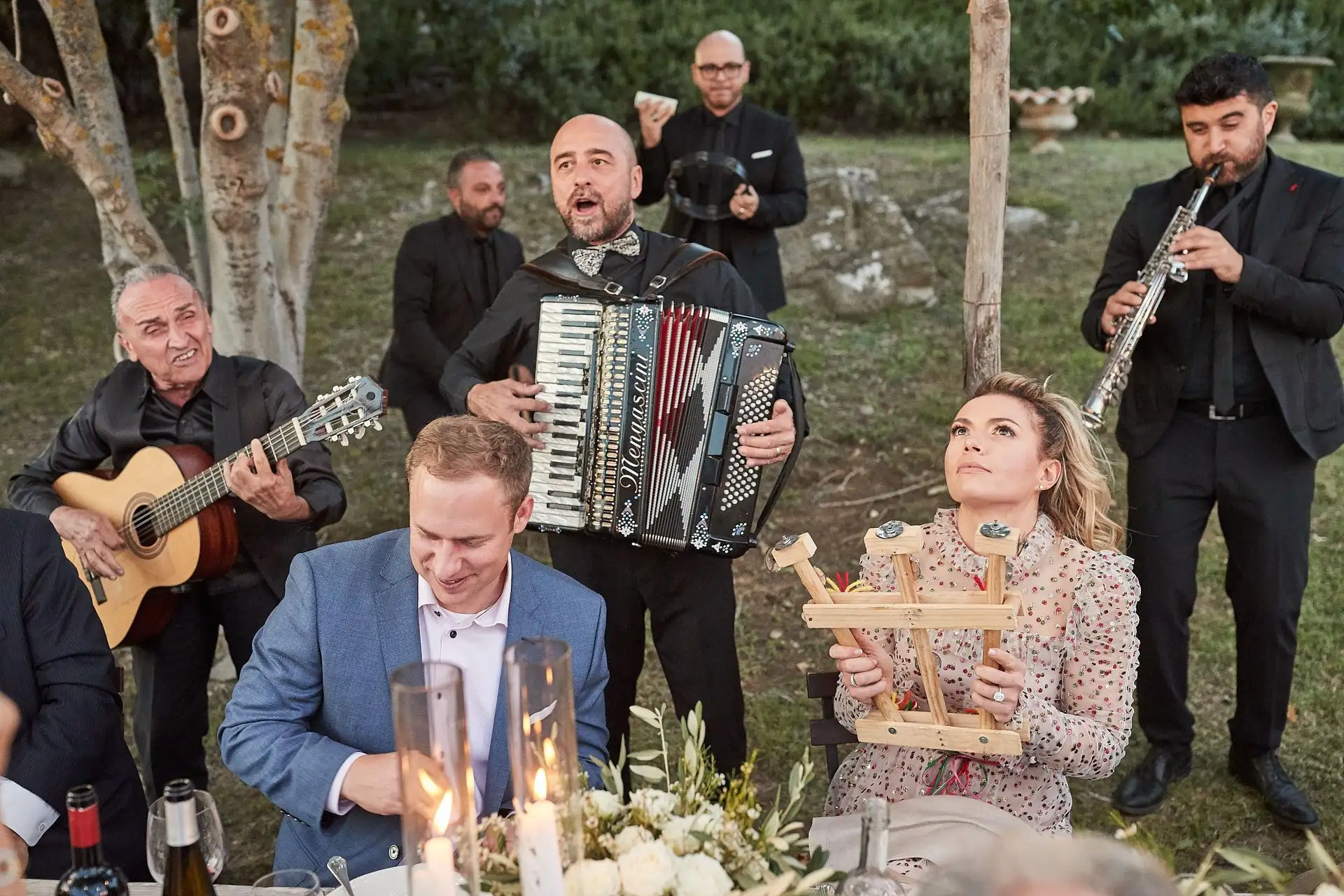 castello di vicarello wedding welcome dinner
