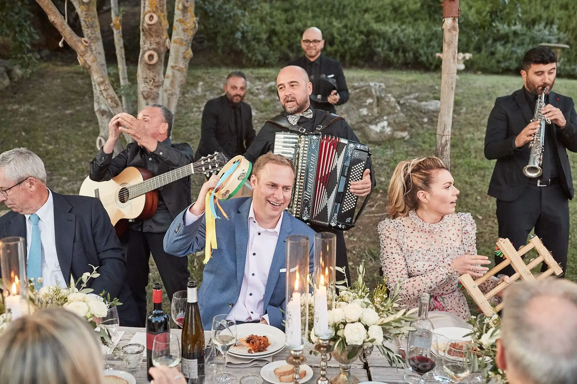 castello di vicarello wedding welcome dinner