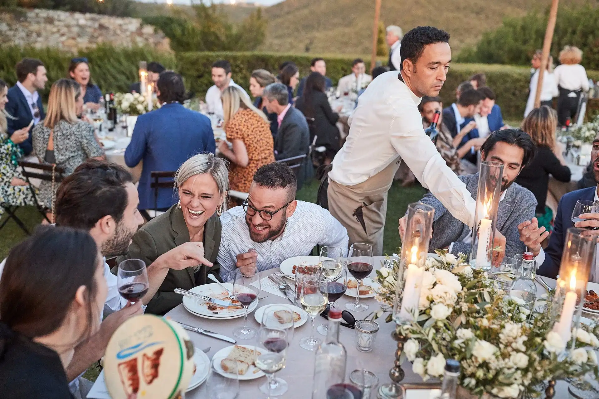 castello di vicarello wedding welcome dinner