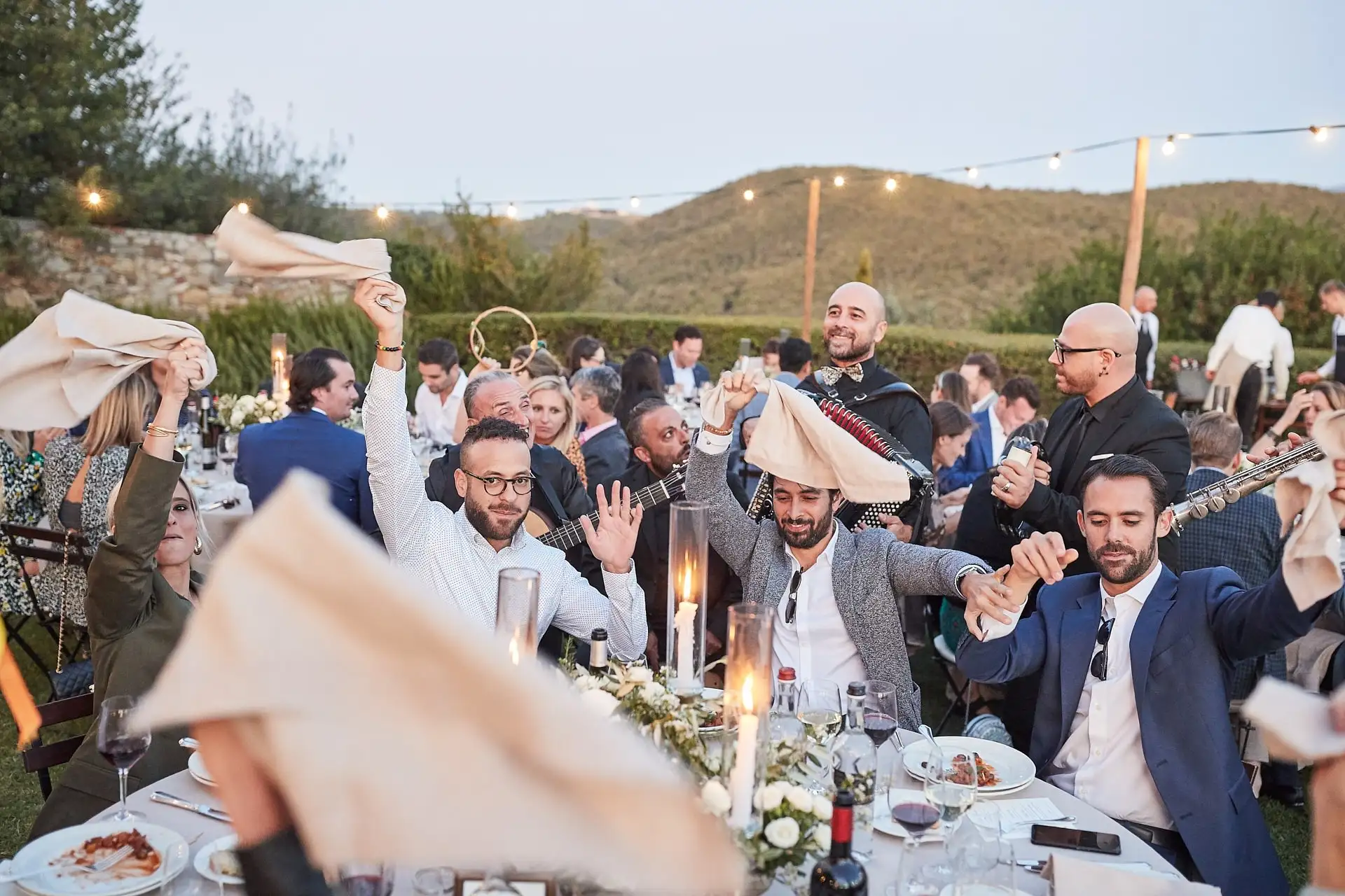 castello di vicarello wedding welcome dinner