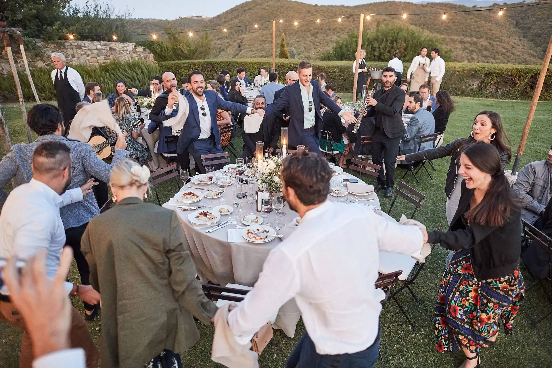 castello di vicarello wedding welcome dinner