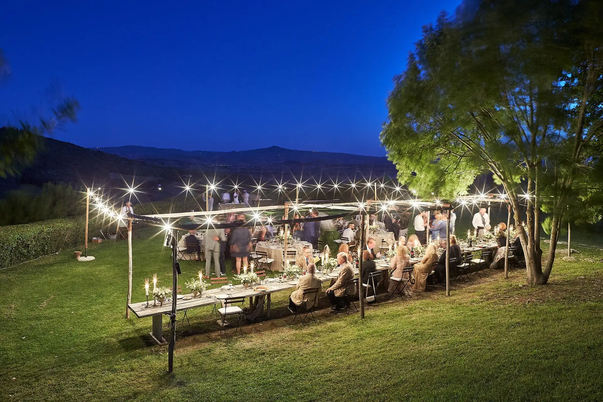 castello di vicarello wedding welcome dinner