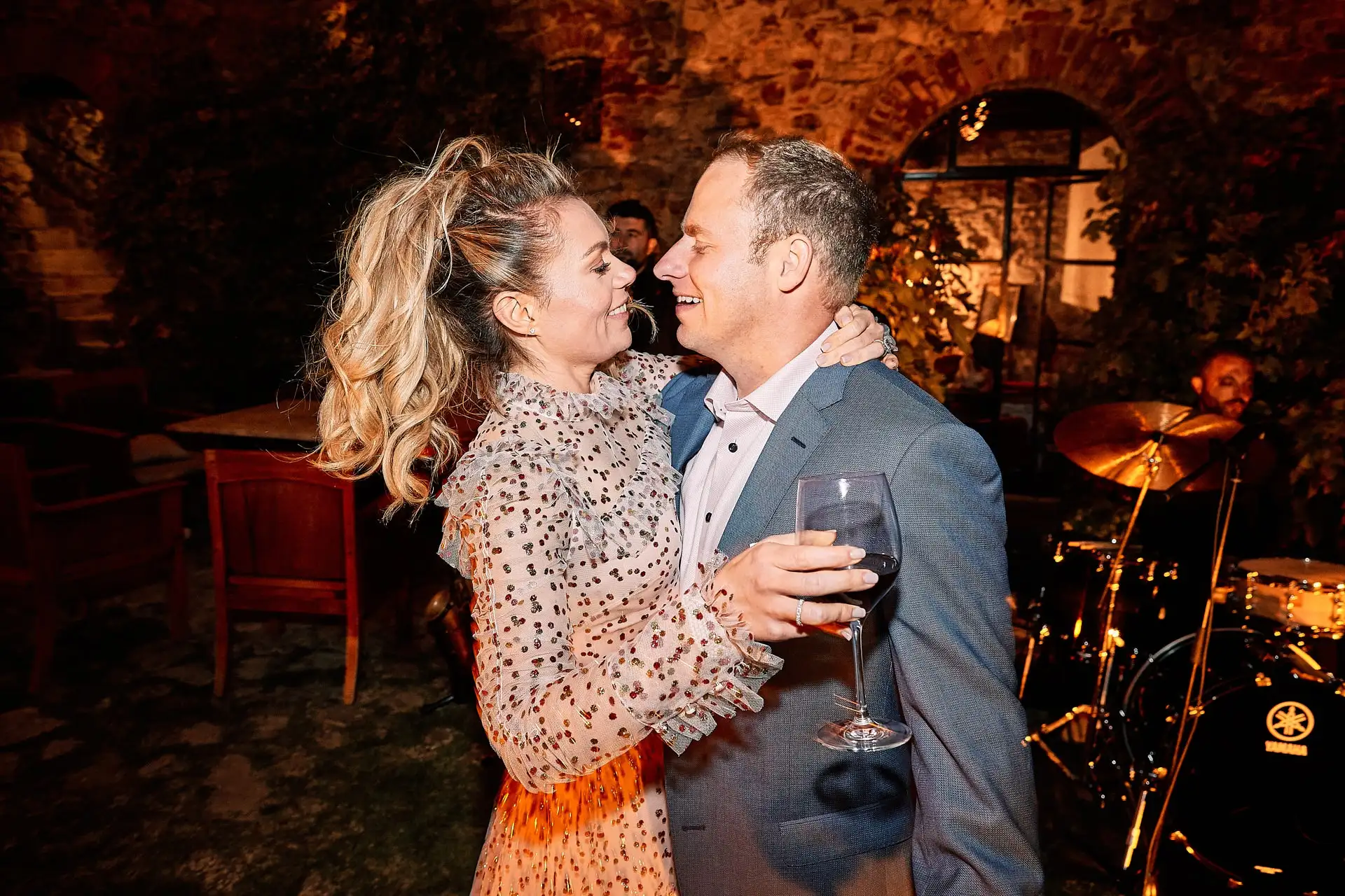 castello di vicarello wedding welcome dinner
