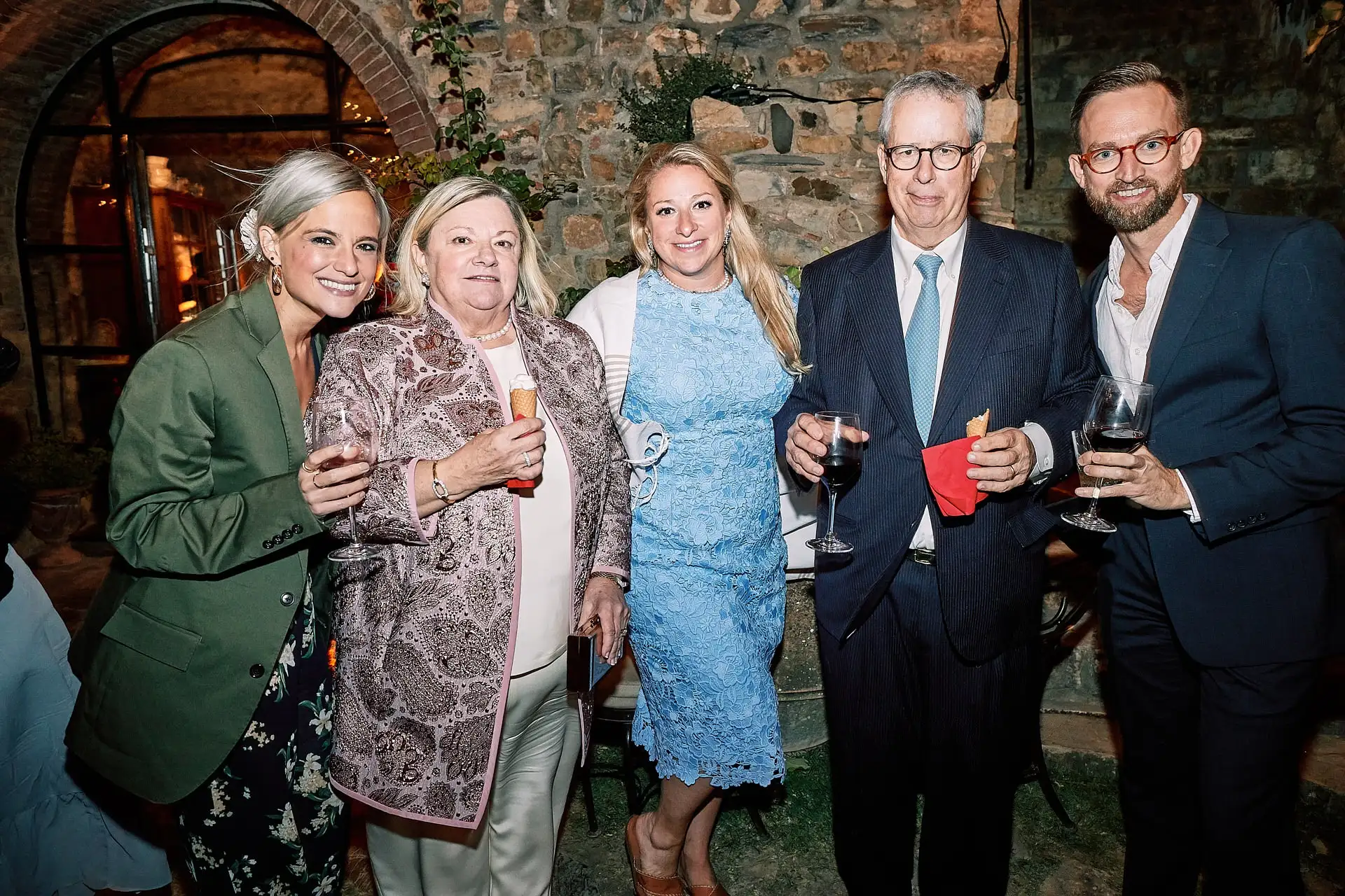 castello di vicarello wedding welcome dinner