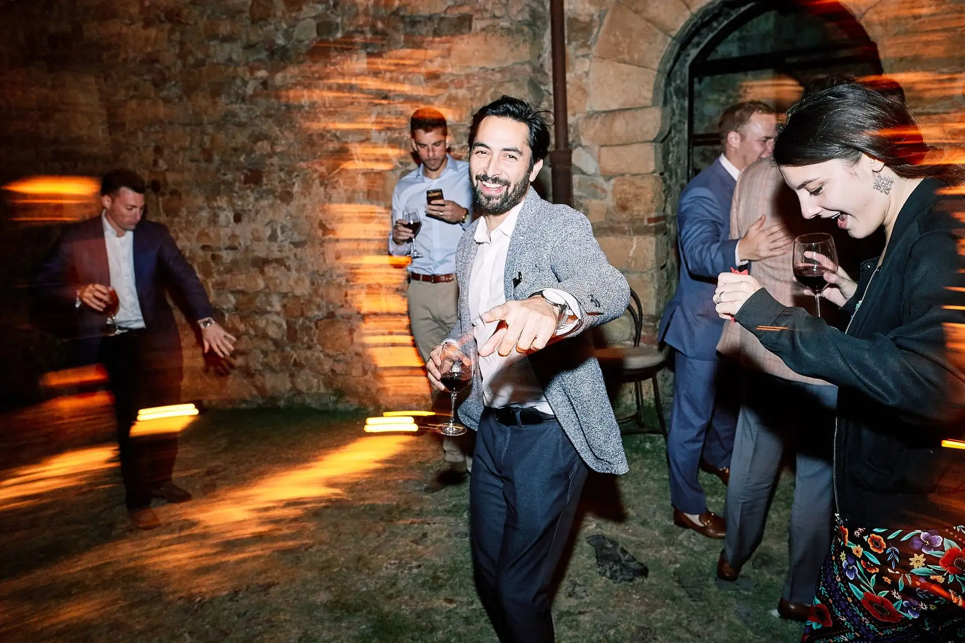castello di vicarello wedding welcome dinner