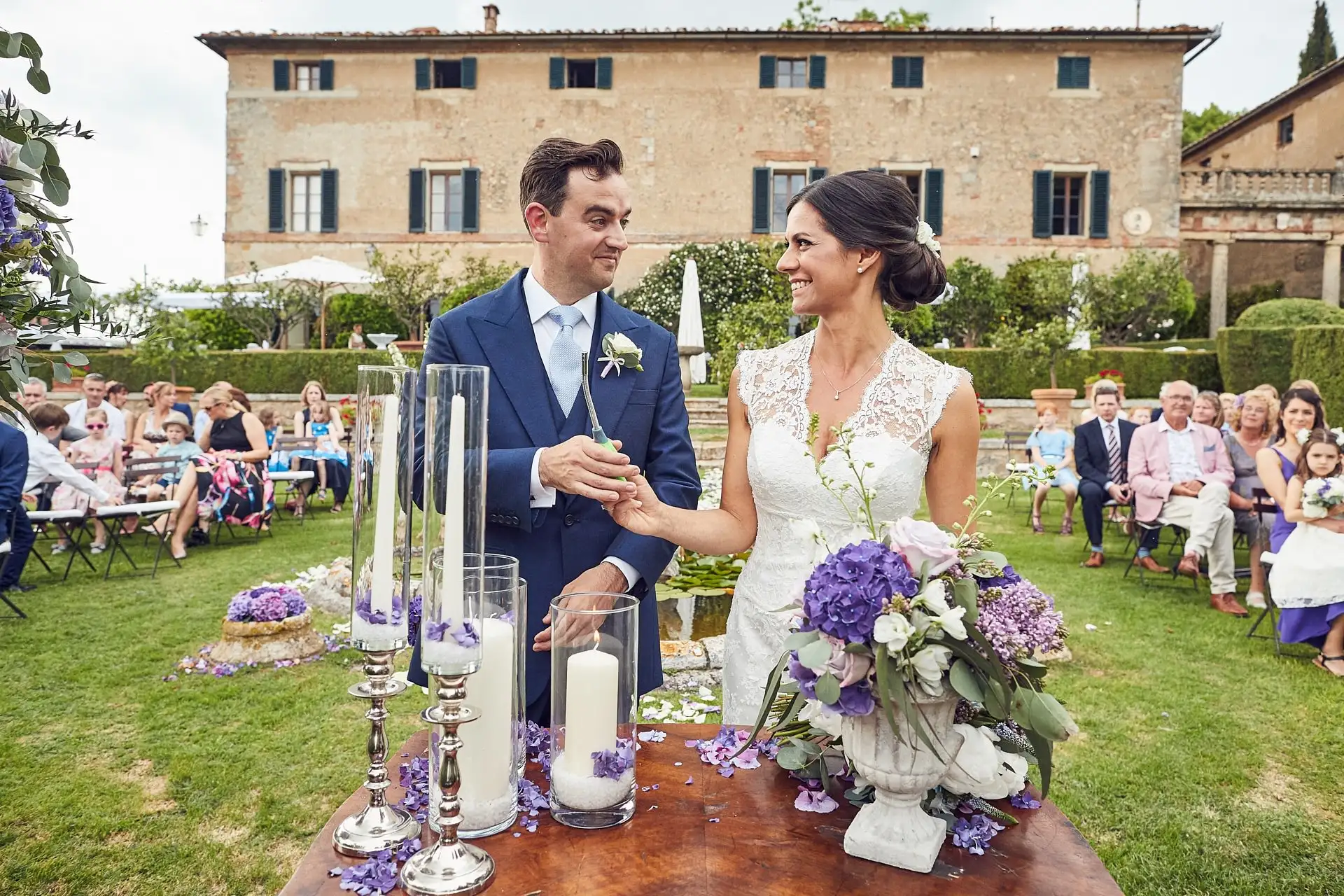 elegant english wedding near siena