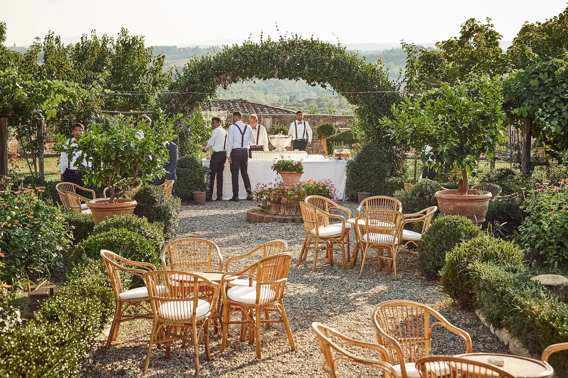 elegant family style welcome dinner