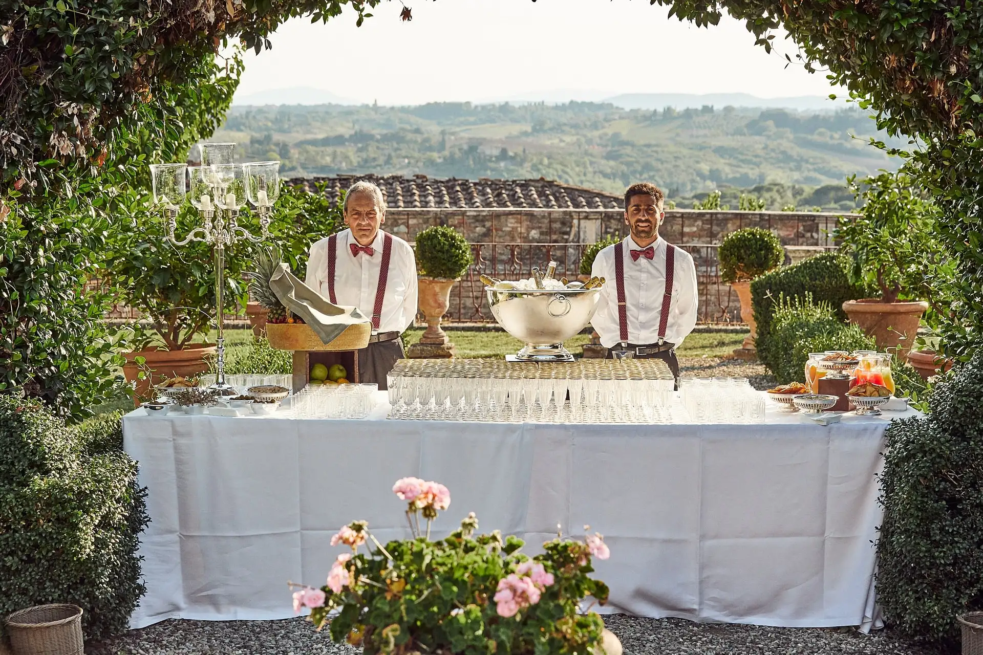 elegant family style welcome dinner