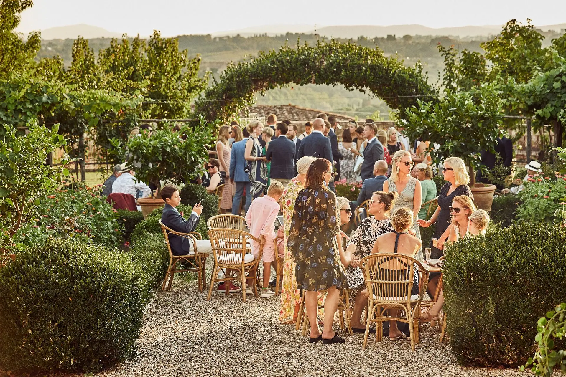 elegant family style welcome dinner