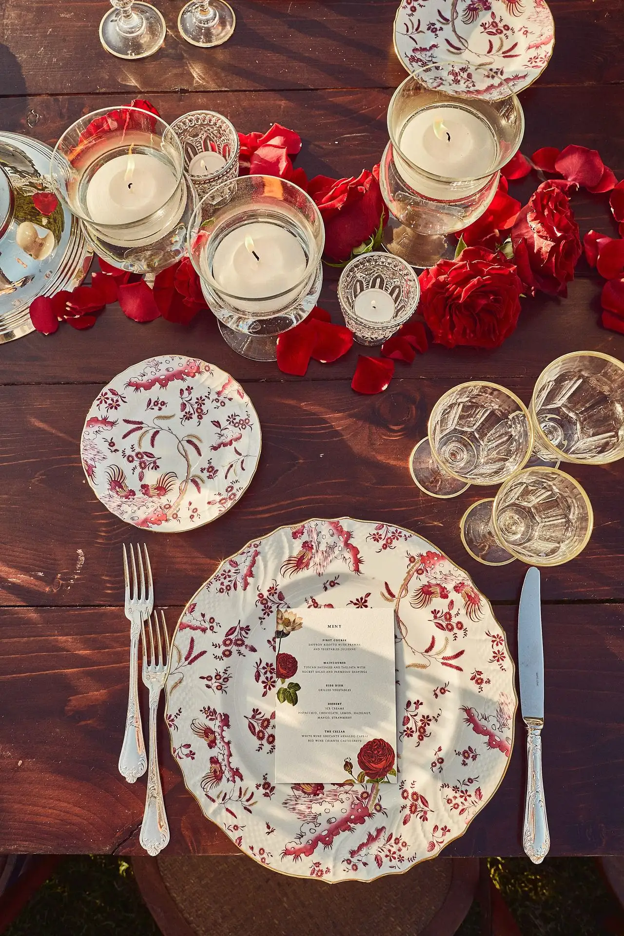 elegant family style welcome dinner