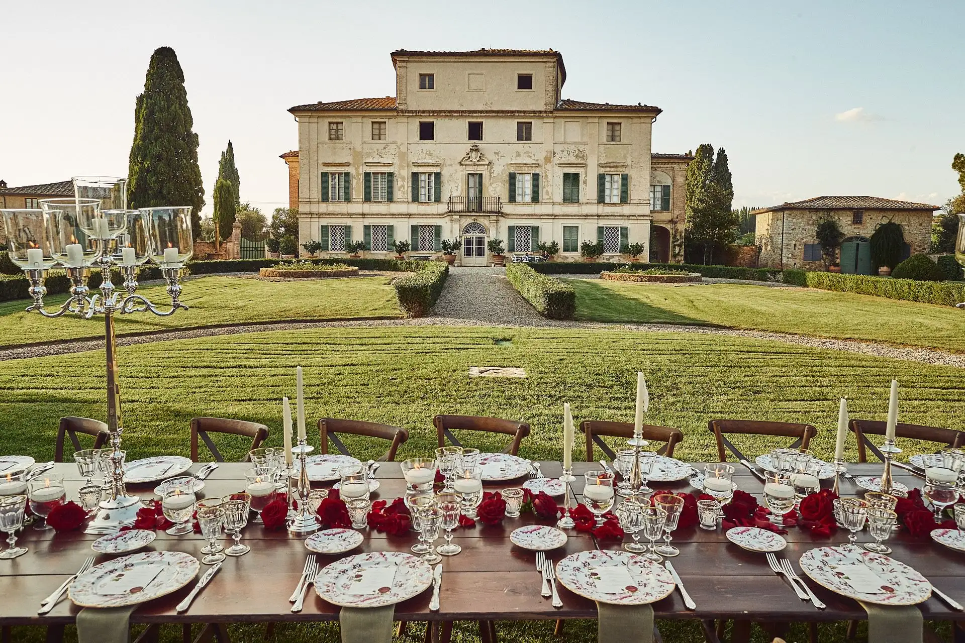 elegant family style welcome dinner