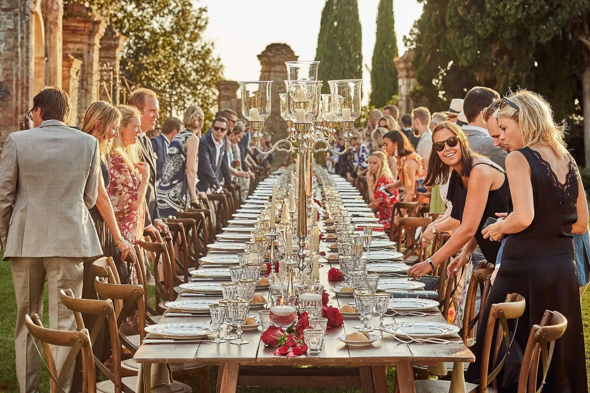 elegant family style welcome dinner