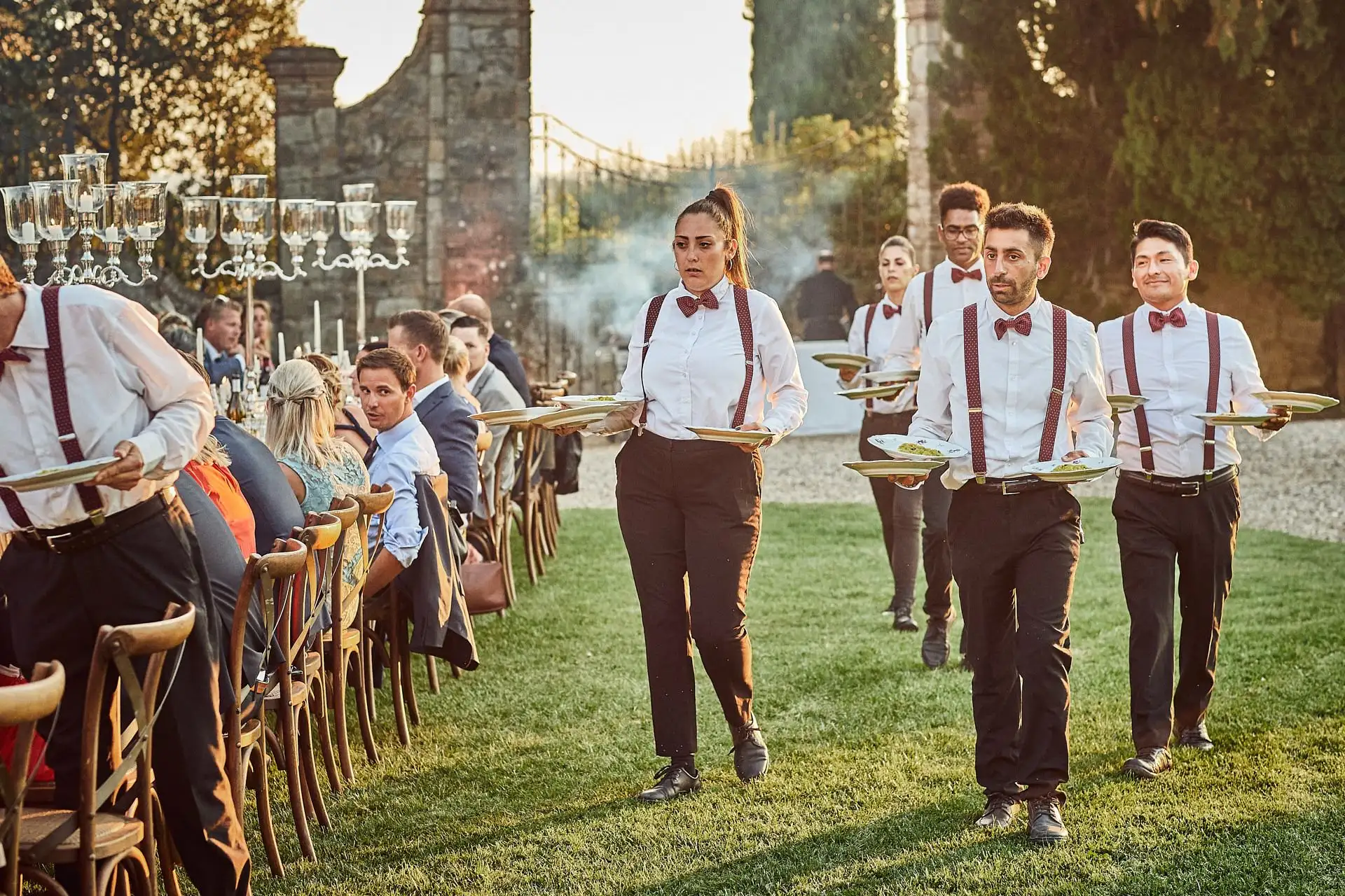 elegant family style welcome dinner
