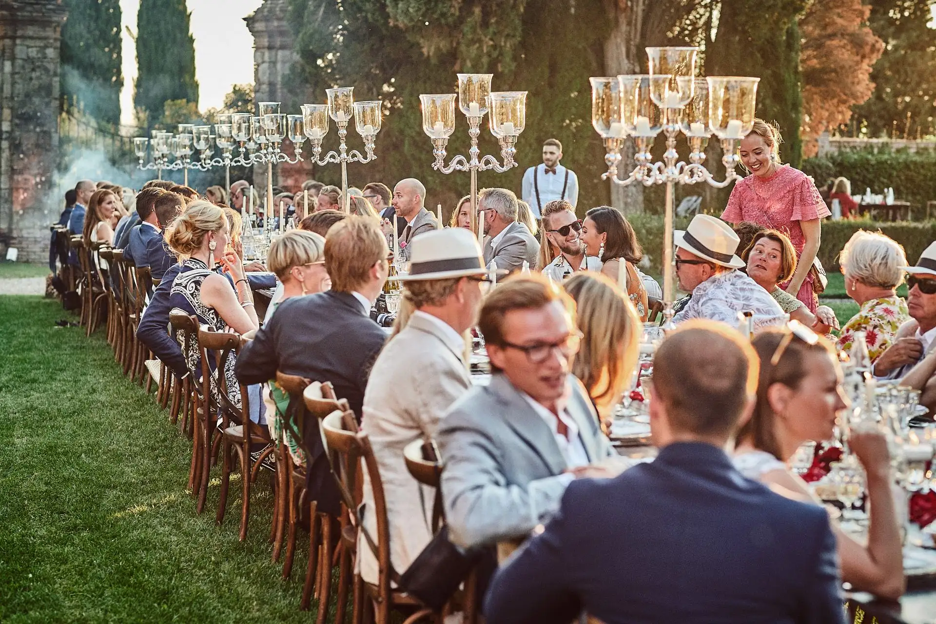 elegant family style welcome dinner