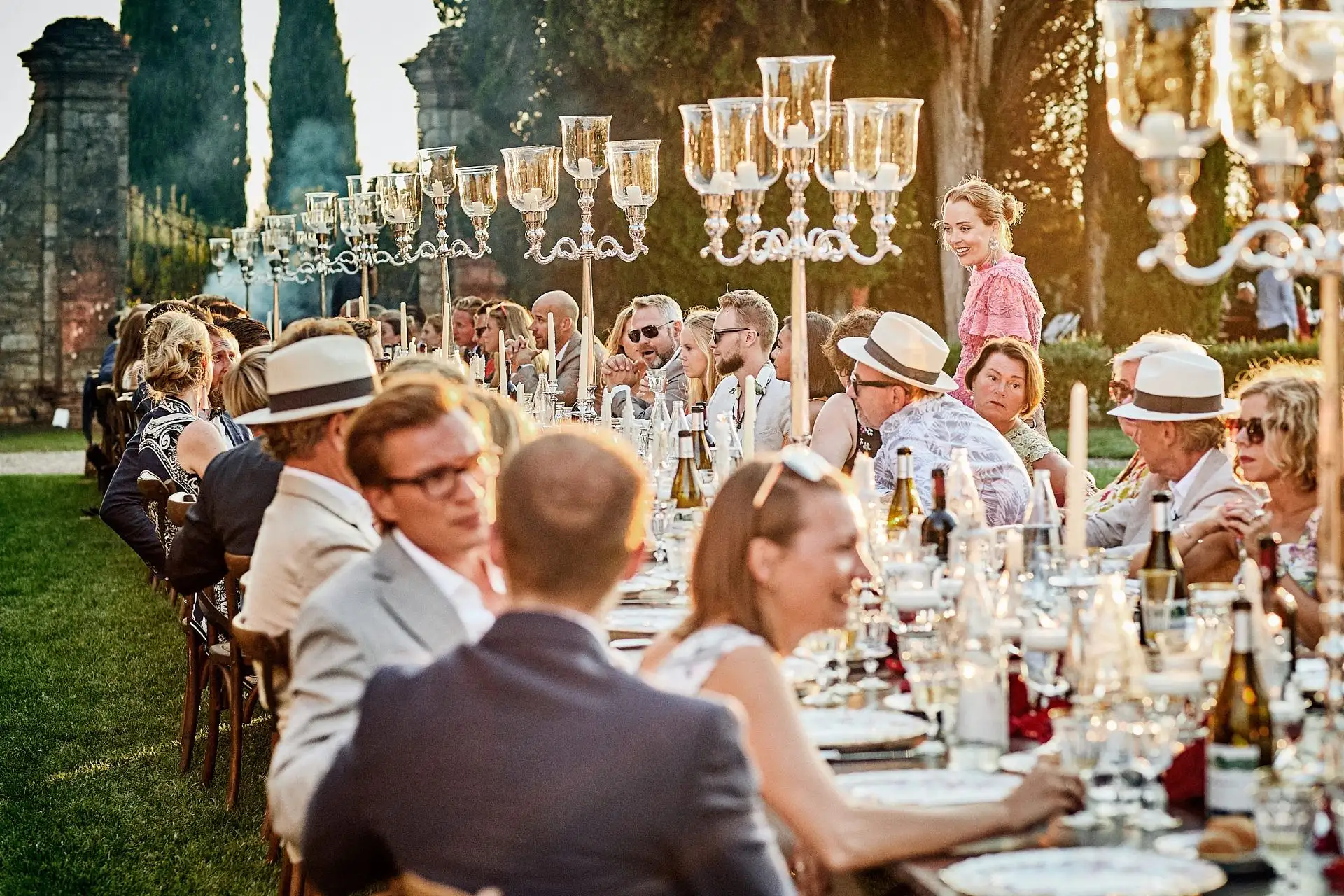 elegant family style welcome dinner