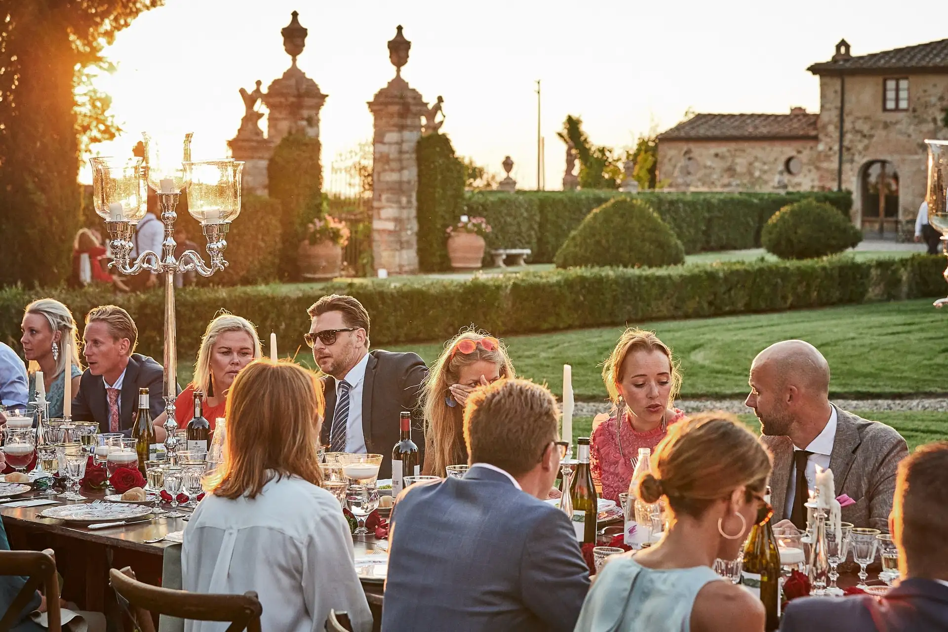 elegant family style welcome dinner