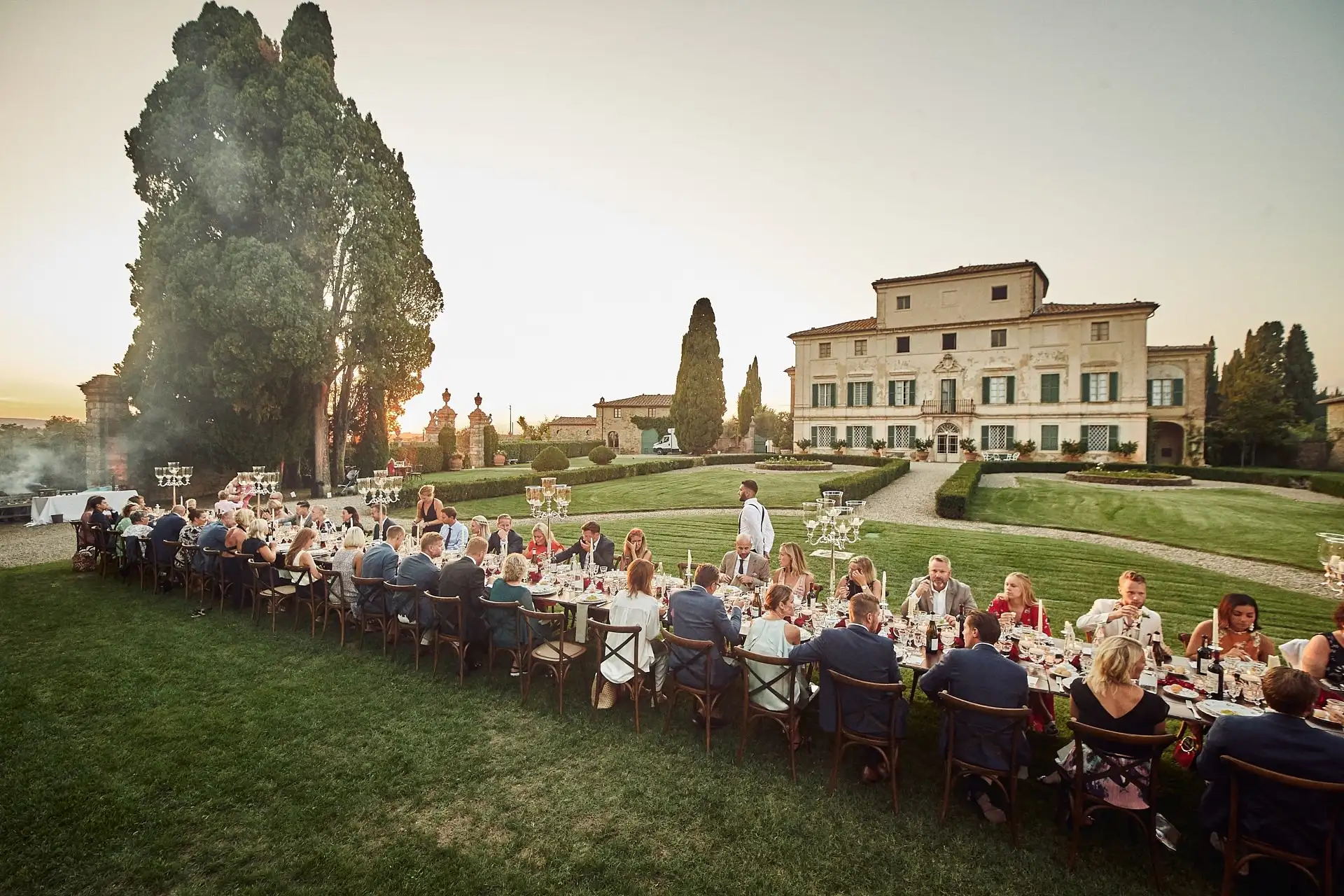 elegant family style welcome dinner