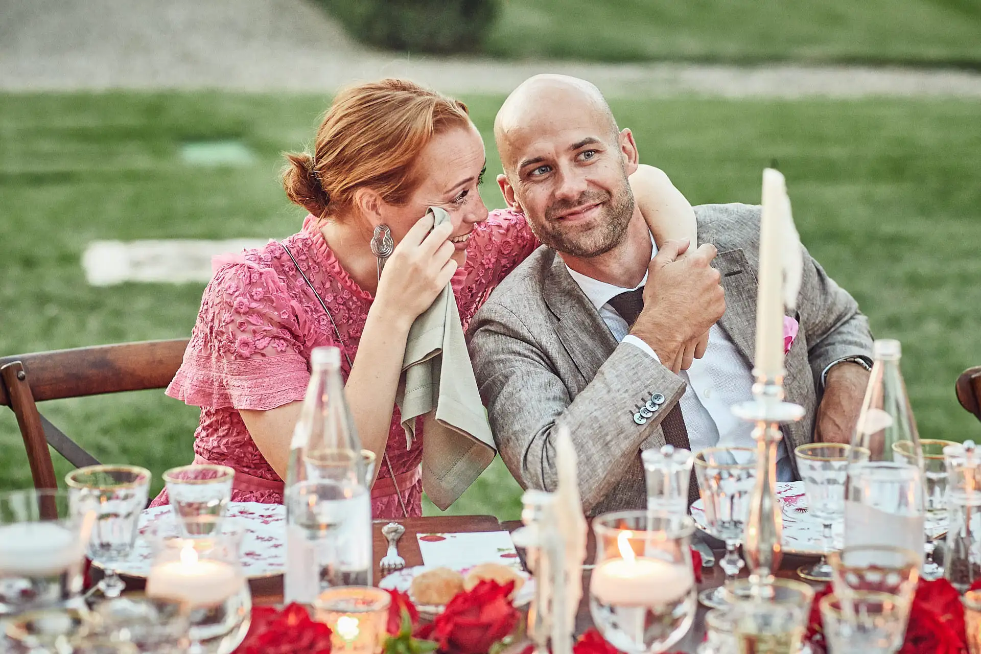elegant family style welcome dinner